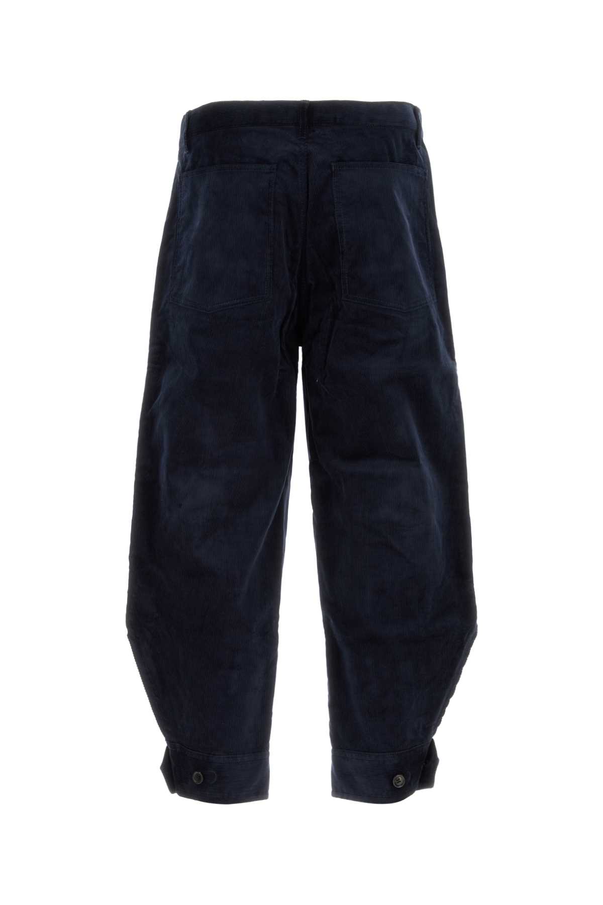 Shop Comme Des Garçons Shirt Navy Blue Corduroy Pant In 2navy