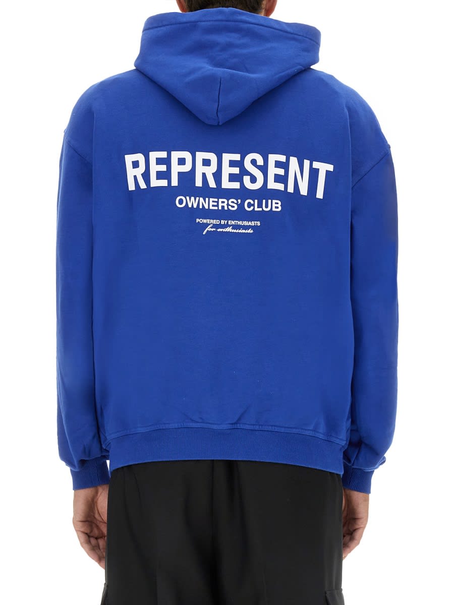 Shop Represent Sweatshirt With Logo In Blue