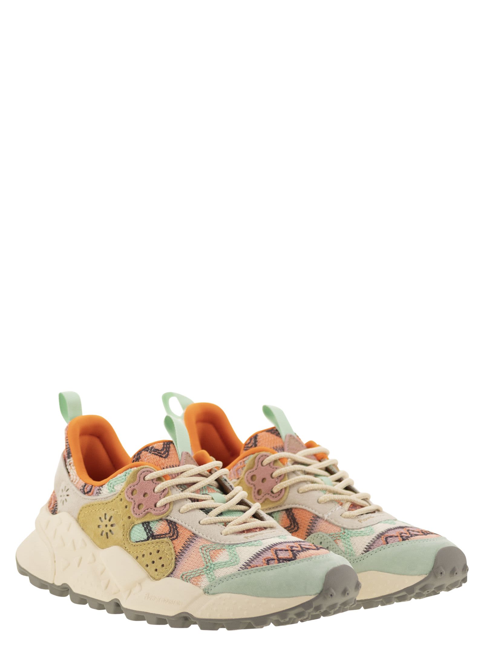 スニーカー Flower Mountain KOTETSU - Sneakers in suede and technical fa Flower Mountain Kotetsu - Sneakers In Suede And Technical