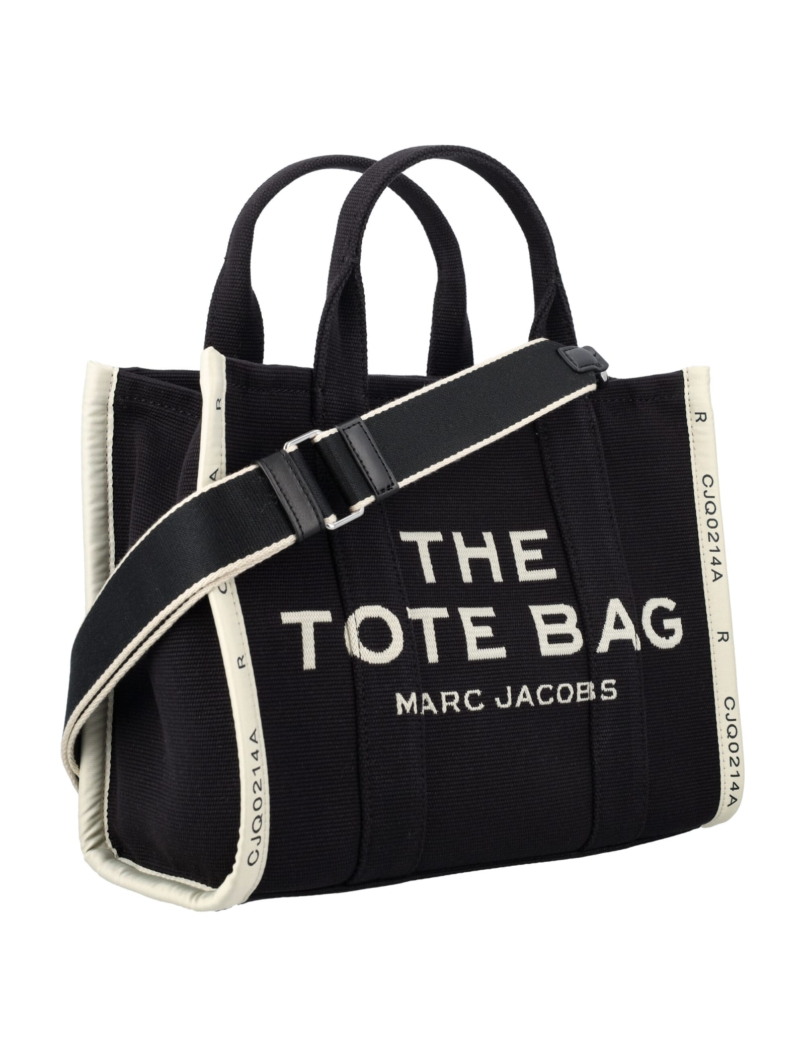 Shop Marc Jacobs The Jacquard Medium Tote Bag In Black