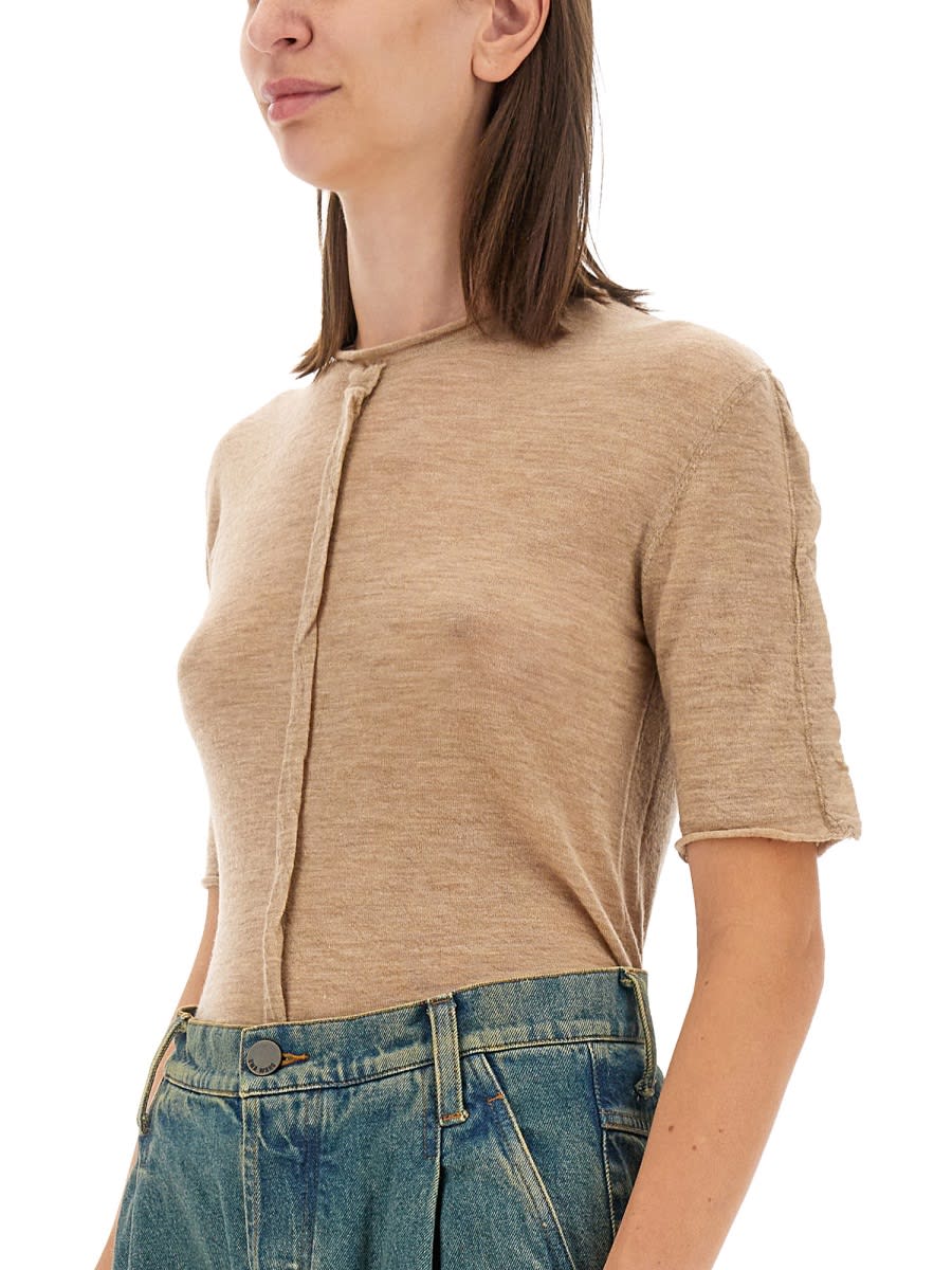 Shop Uma Wang Cashmere T-shirt In Beige