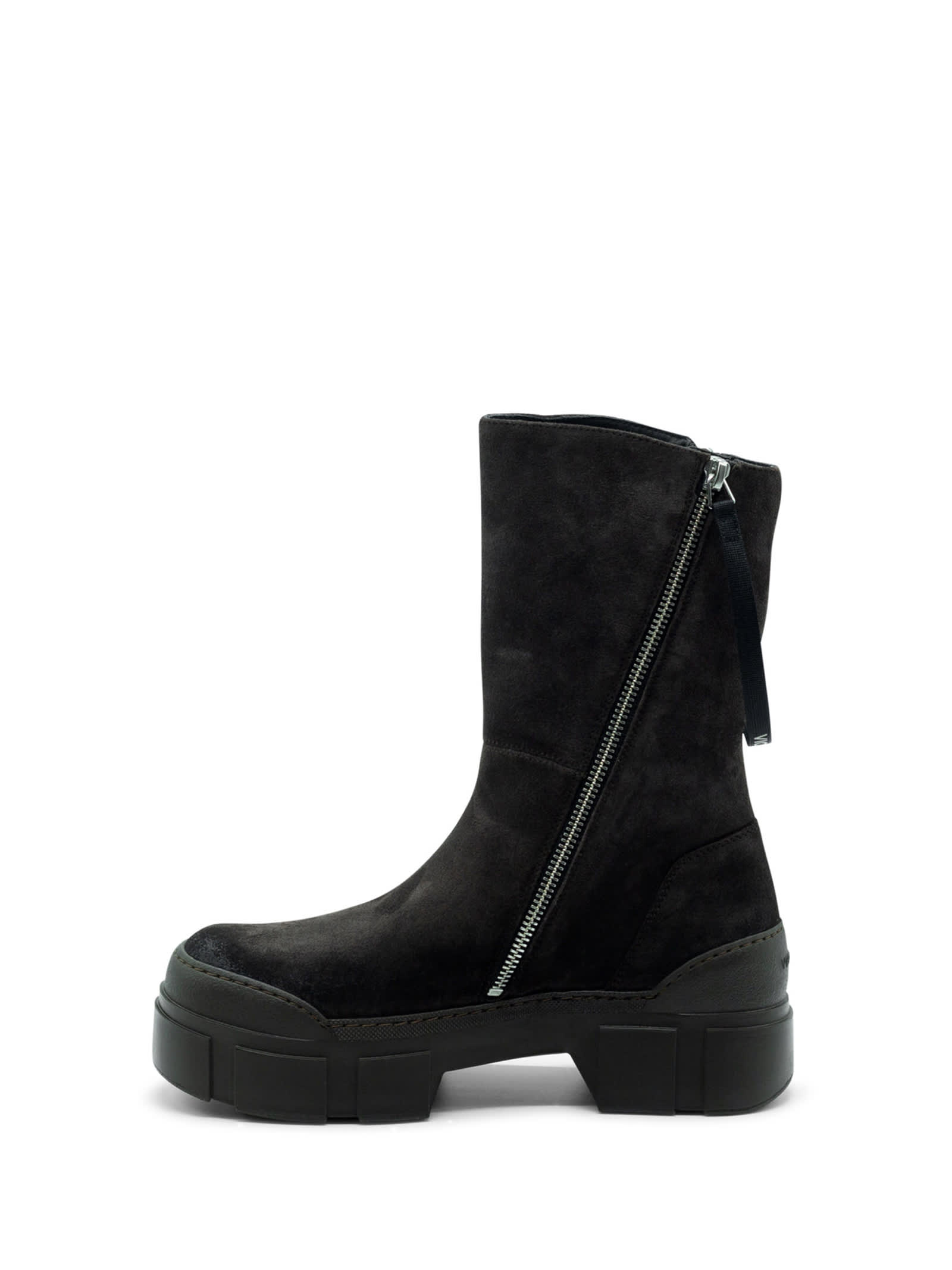 Shop Vic Matie Black Leather Zip Ankle Boot