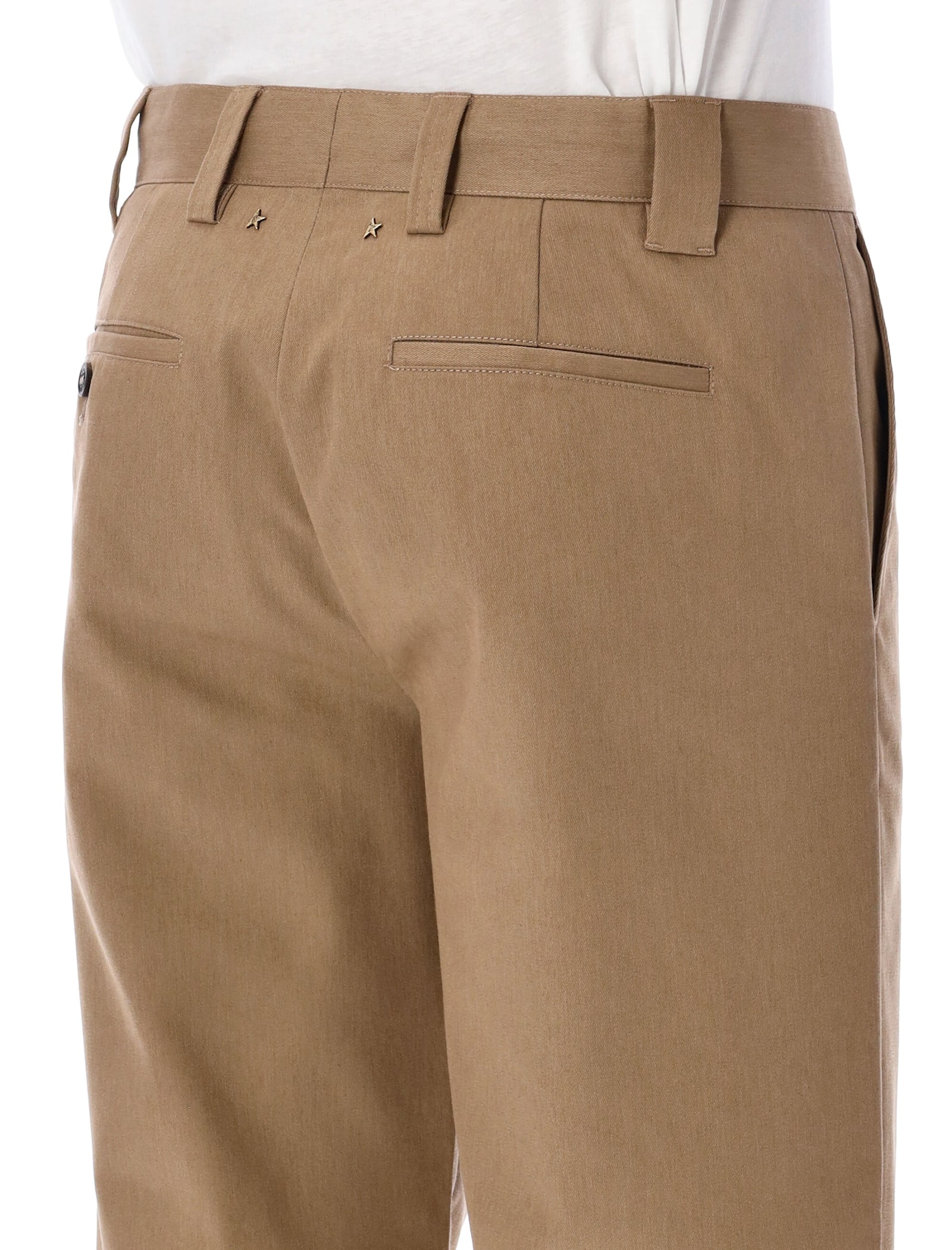 Shop Golden Goose Chino Skate Pants In Beige