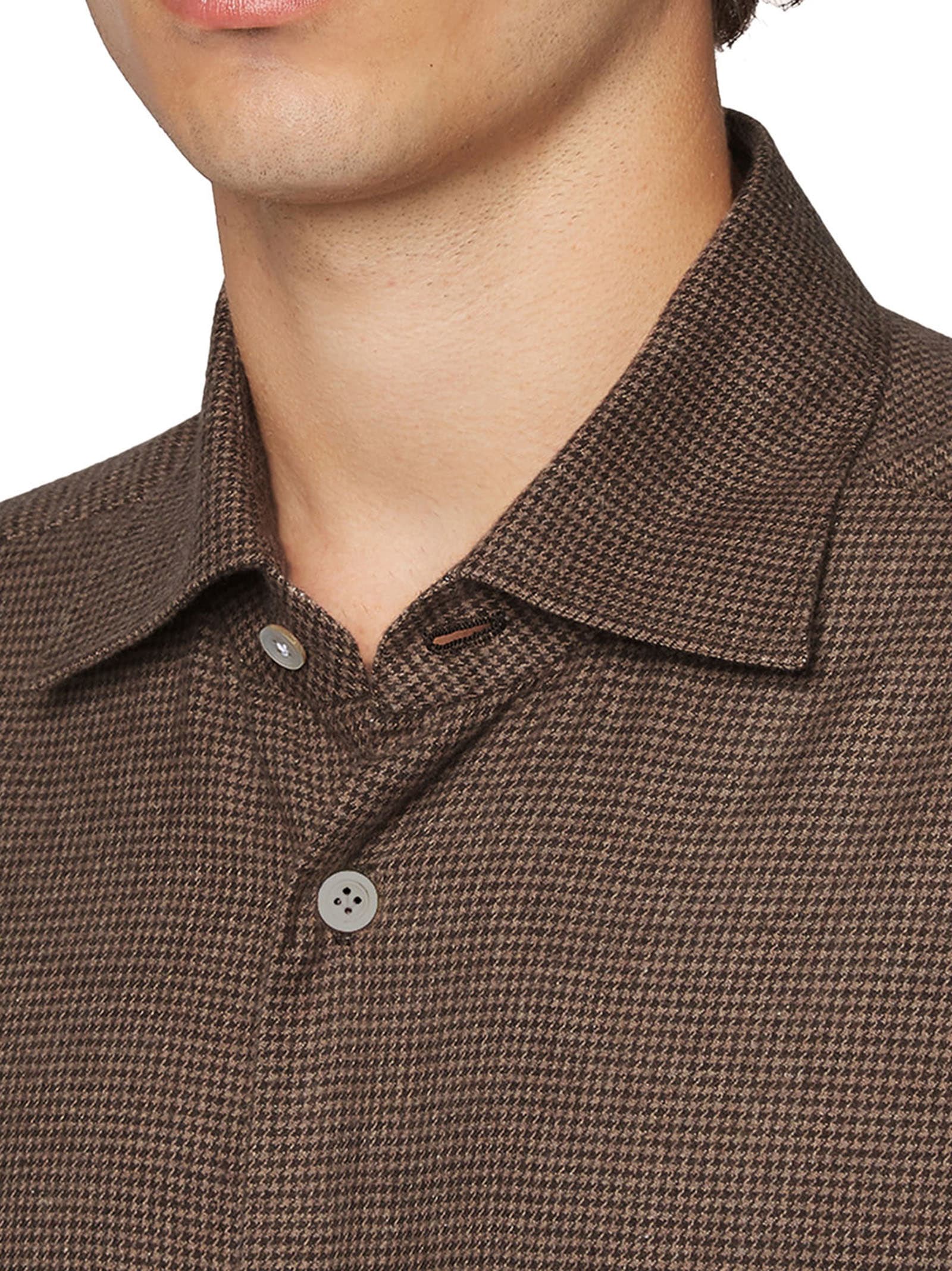 Shop Kiton Nerano - Shirt Cotton In Beige