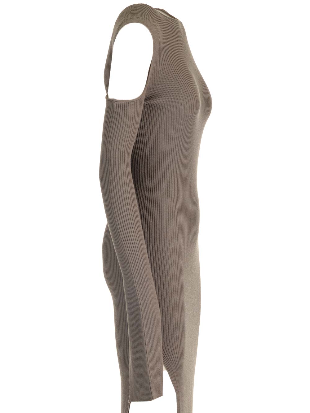 Shop Rick Owens Fitted Dress In Dove Grey