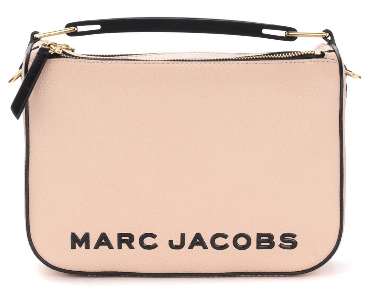 The Marc Jacobs The Softbox Shoulder Bag In Apricot Color