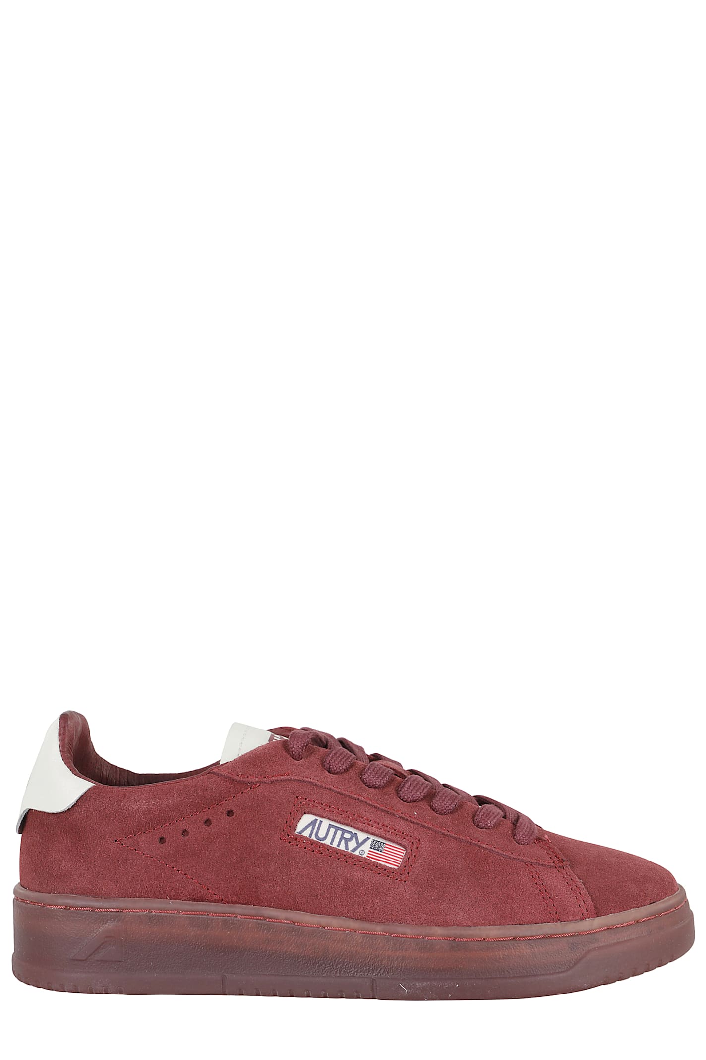 Autry Red Dallas Low Women Sneakers In Burgundy