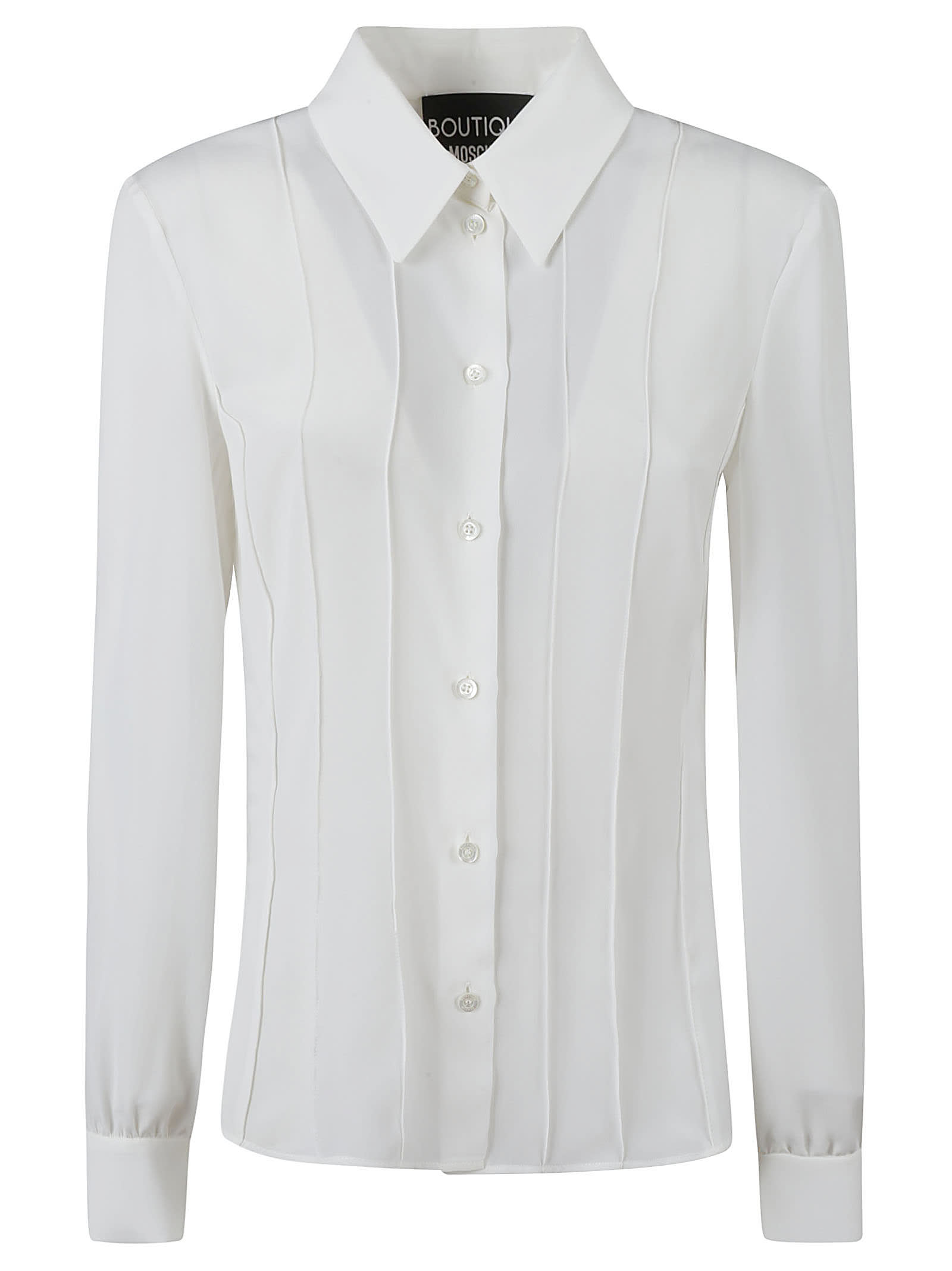 Boutique Moschino Pleated Shirt In White