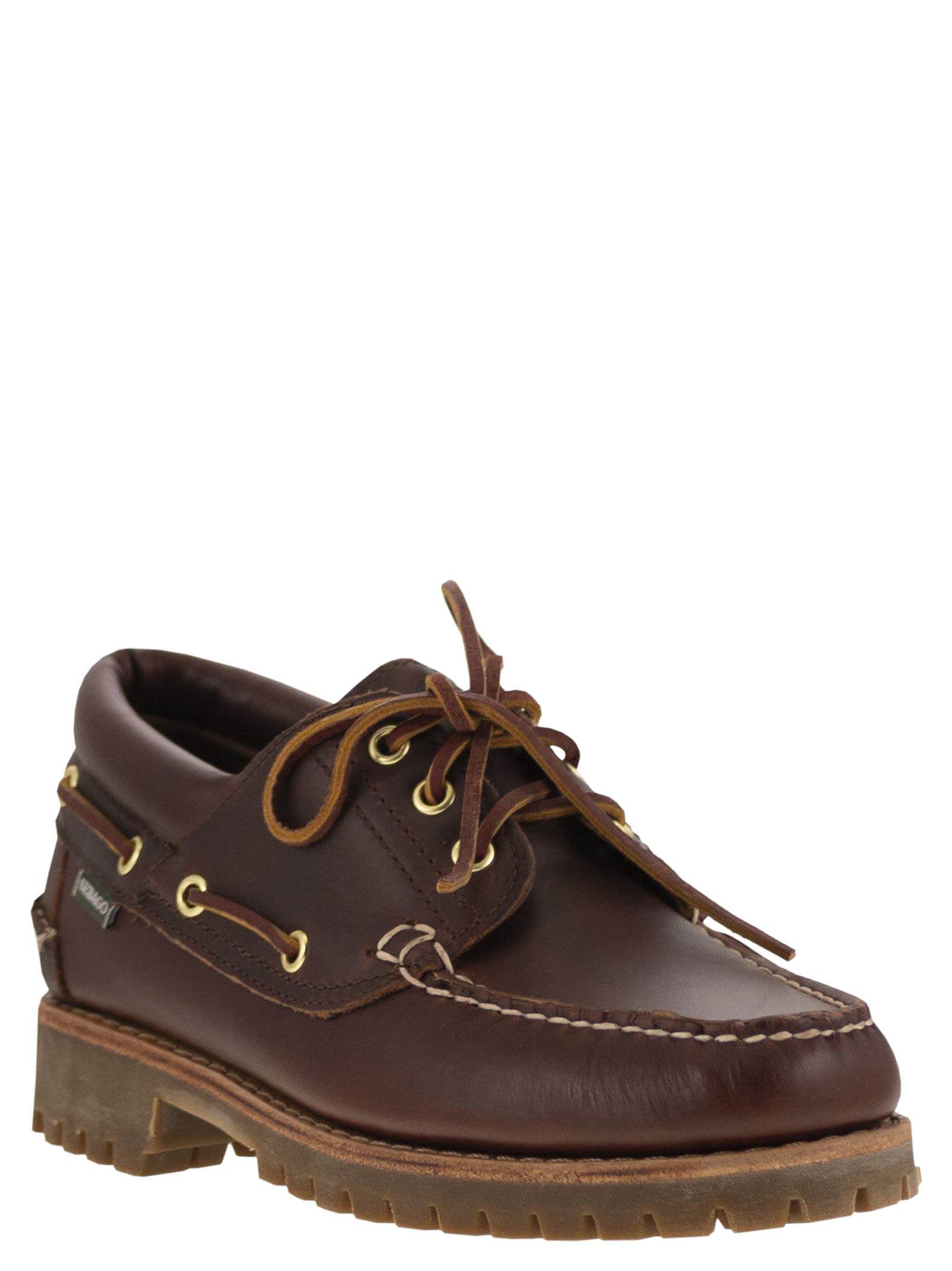 Shop Sebago Acadia Premium - Leather Moccasin In Brown