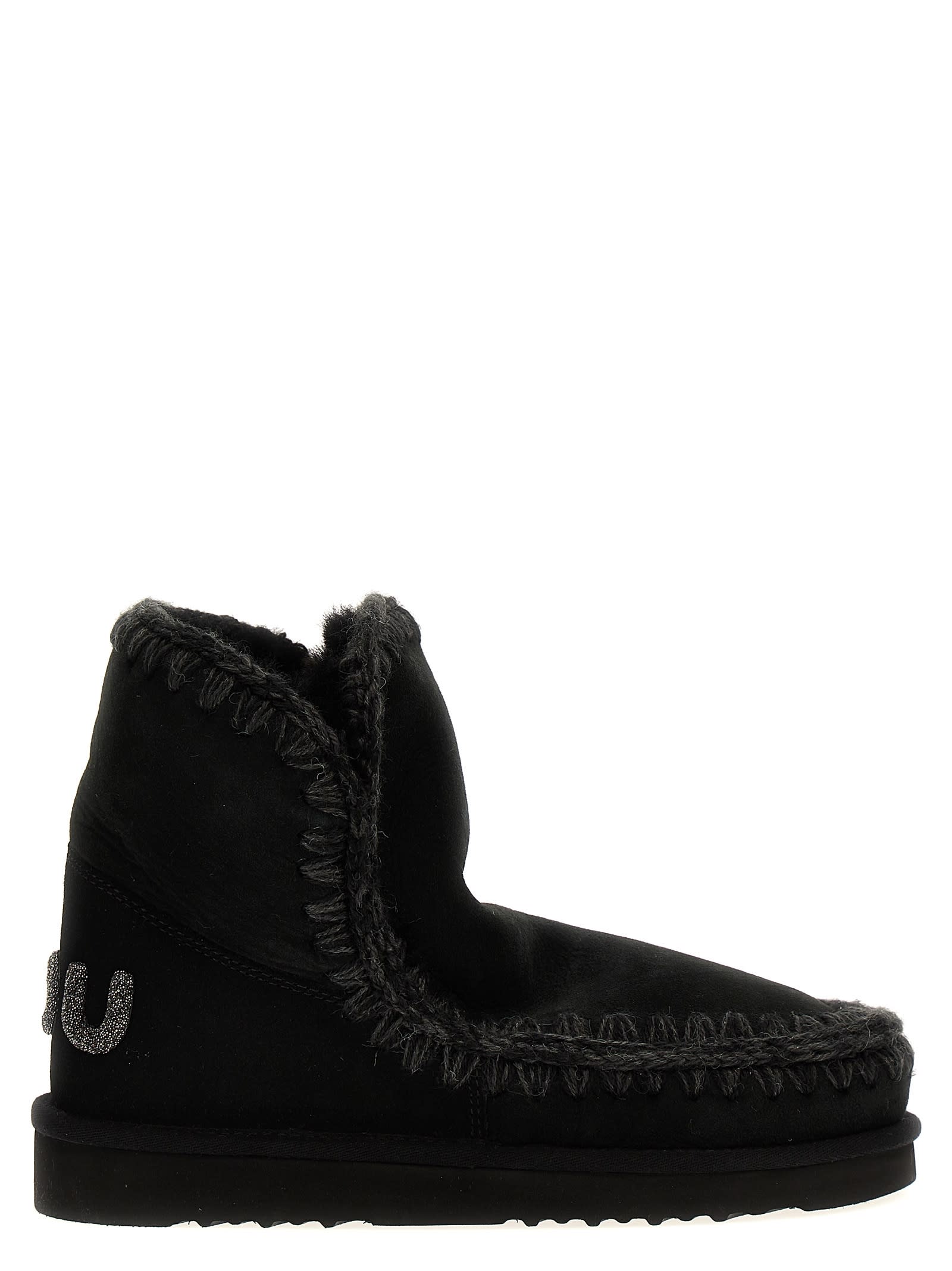 Mou Eskimo 18 Rhinestone Logo Ankle Boots In Multi