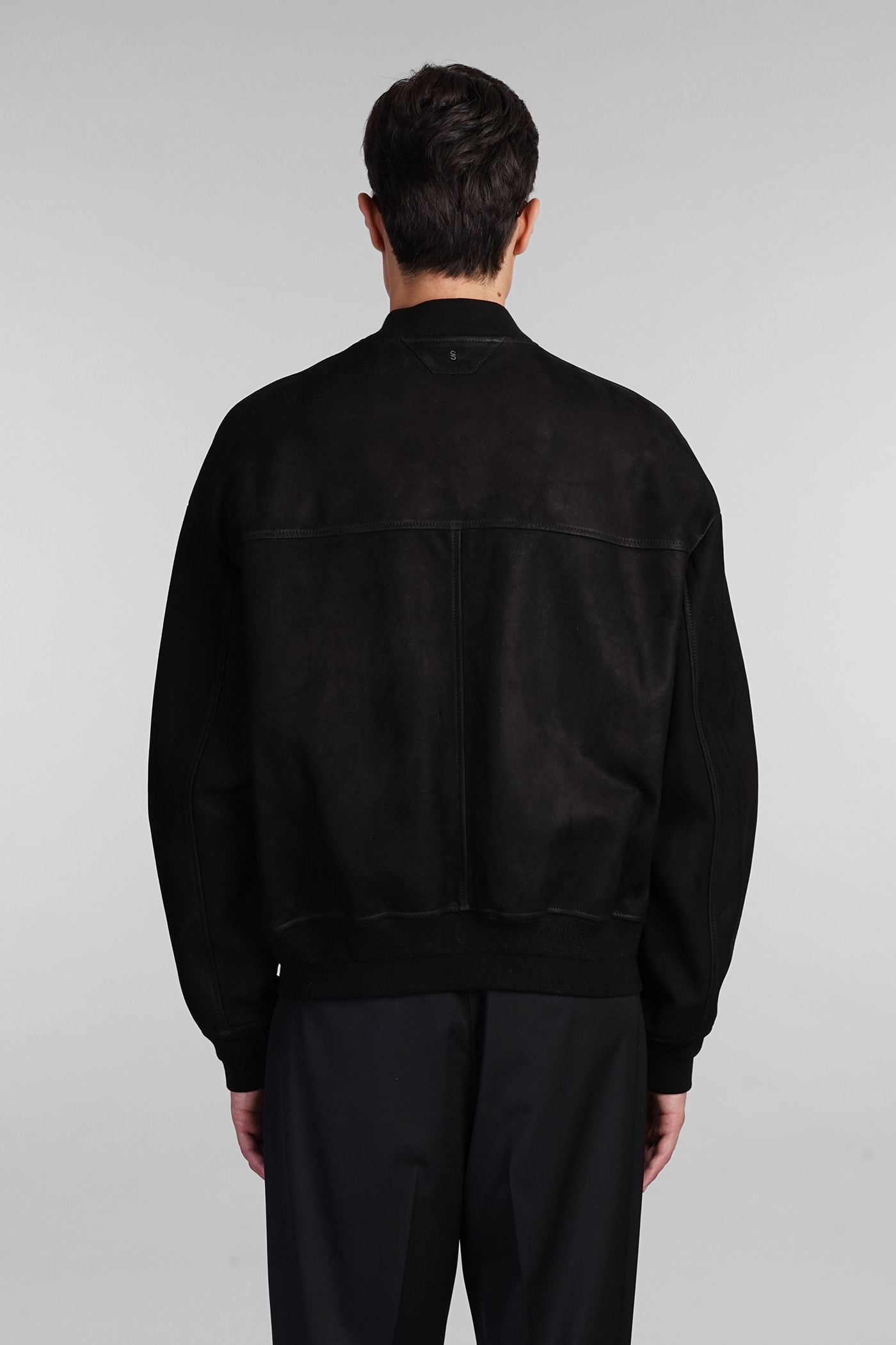 Shop Salvatore Santoro Bomber In Black Leather