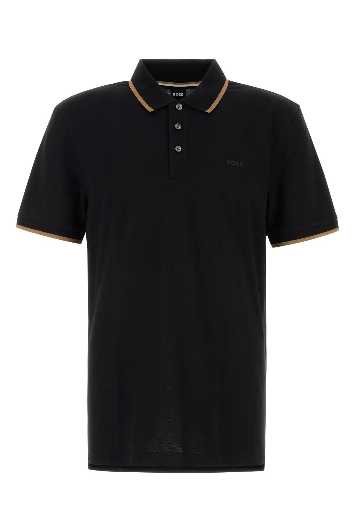 Black Piquet Polo Shirt