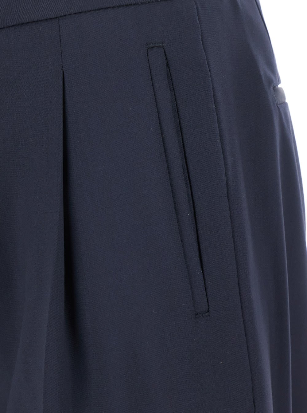 Lardini Blue Pants With Elastic Waist And Drawstring In Virgin Wool Man In Blu