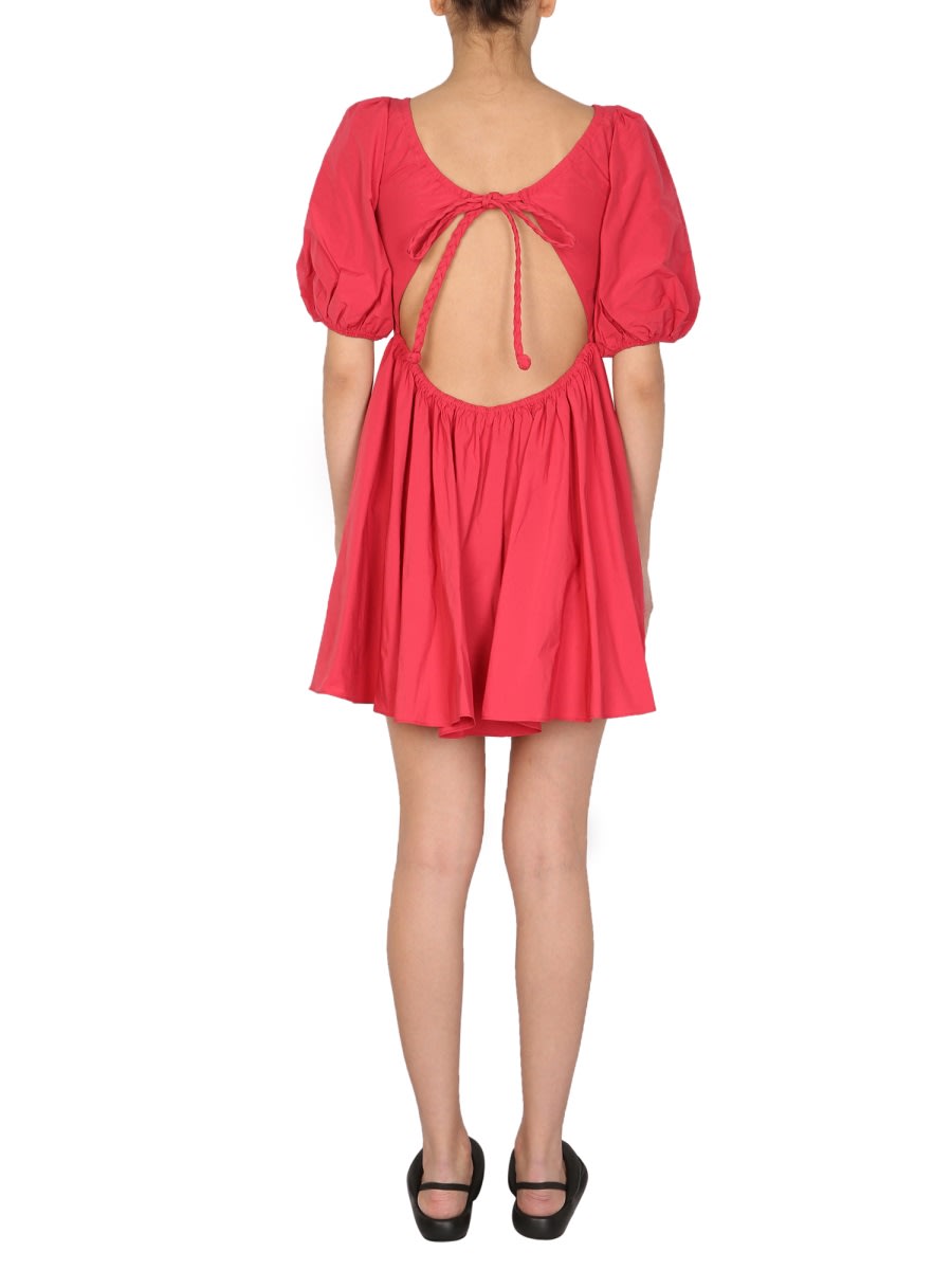 Shop Red Valentino Taffeta Dress In Red