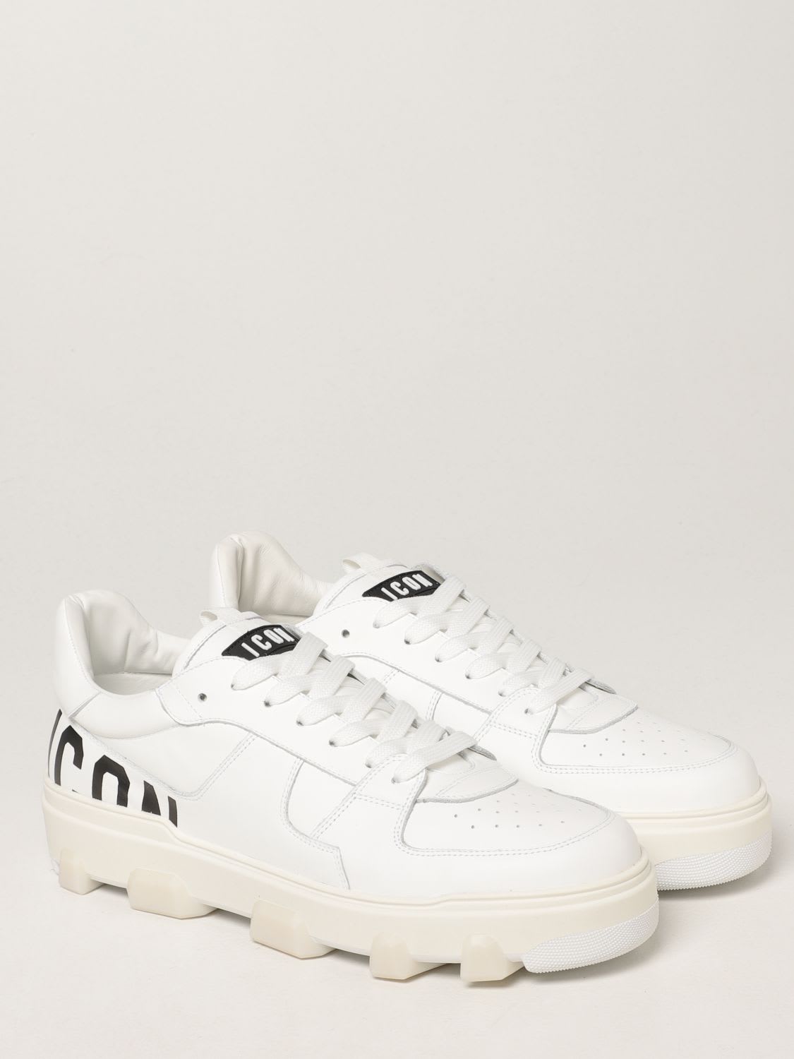 Shop Dsquared2 Logo Printed Low-top Sneakers In White