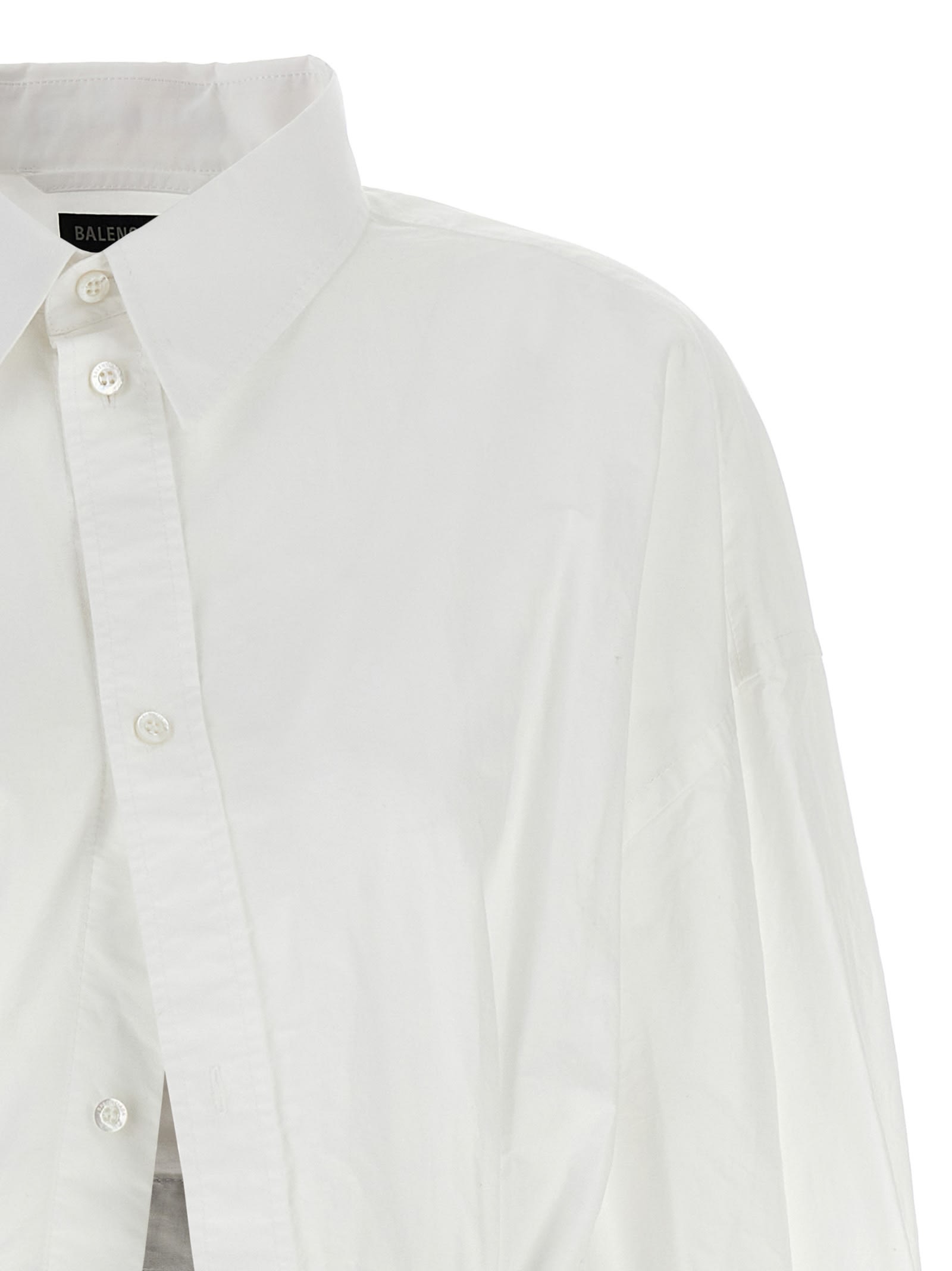 Shop Balenciaga Belt Shirt In White