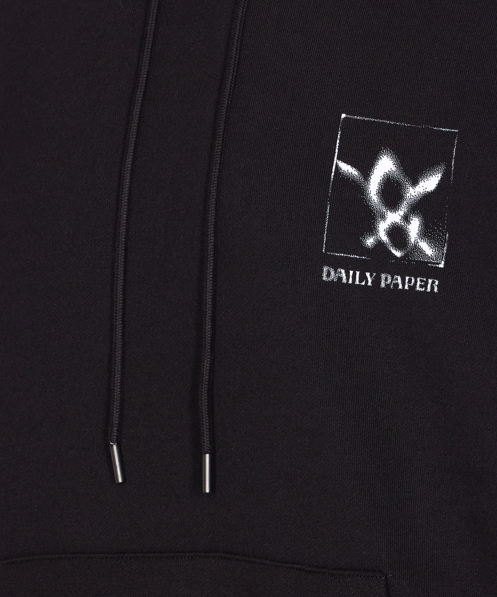Daily Paper Shadow Grid Hoodie In Black