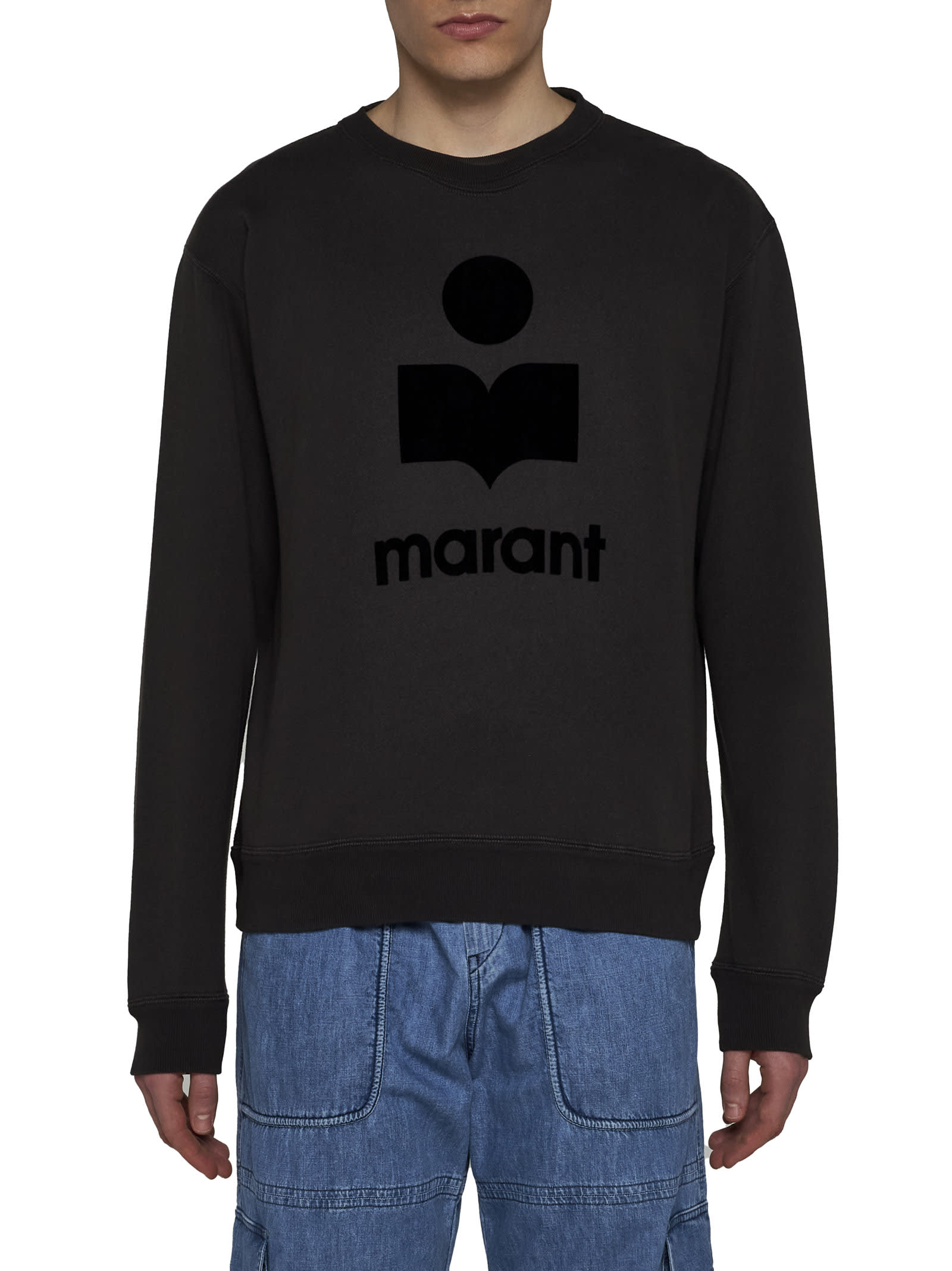 Shop Isabel Marant Sweater In Faded Black