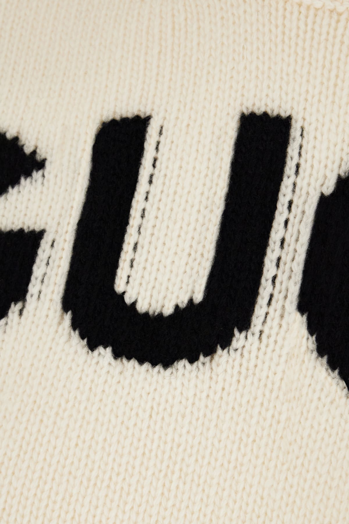 Shop Gucci Ivory Wool Sweater In Ivory Black