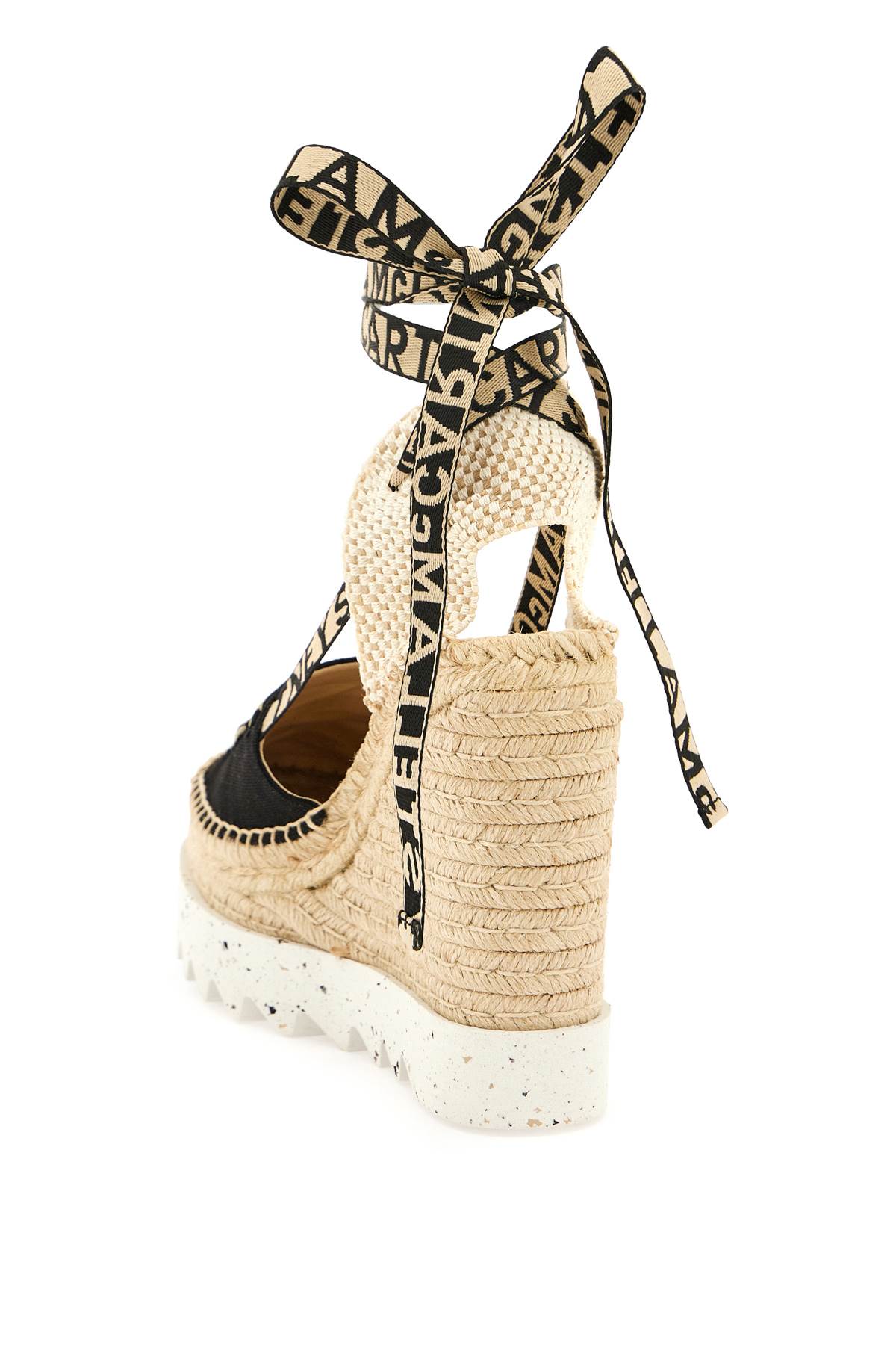 Stella Mccartney Gaia Wedge Sandals In Neutral