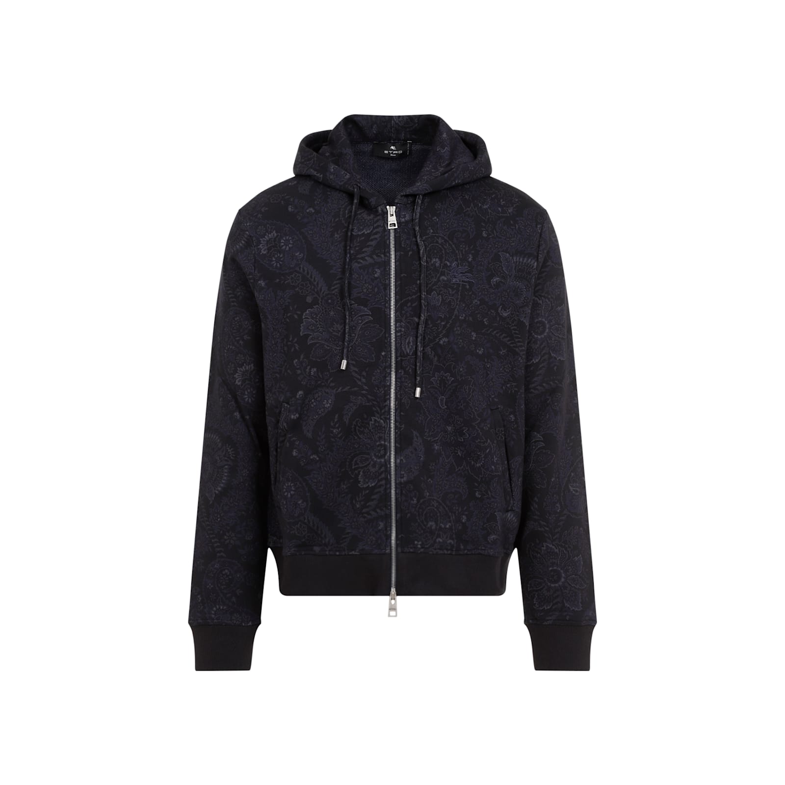 Shop Etro Zipped Hoodie In F.do Blu