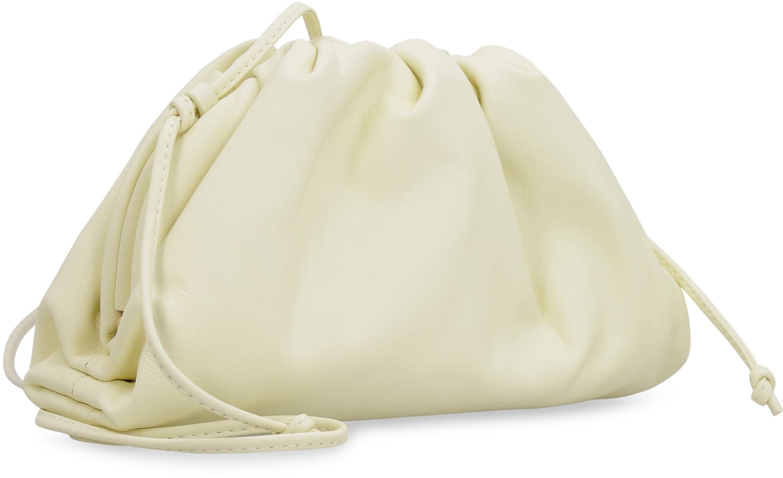 Bottega Veneta Pastel Yellow Nappa Leather Mini Pouch Clutch