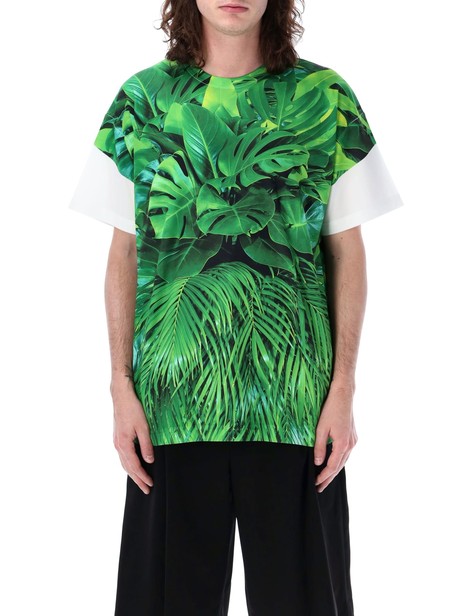 Shop Comme Des Garçons Homme Deux T-shirt In Green Multi