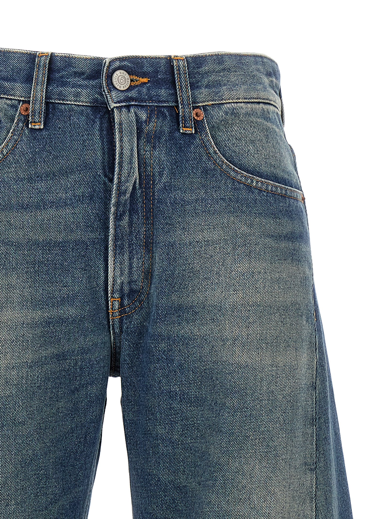 Shop Mm6 Maison Margiela Flared Jeans In Blue