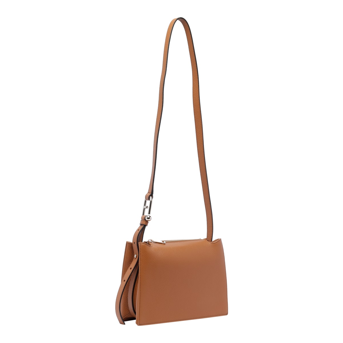 Shop Furla Small Nuvola Crossbody Bag In Brown