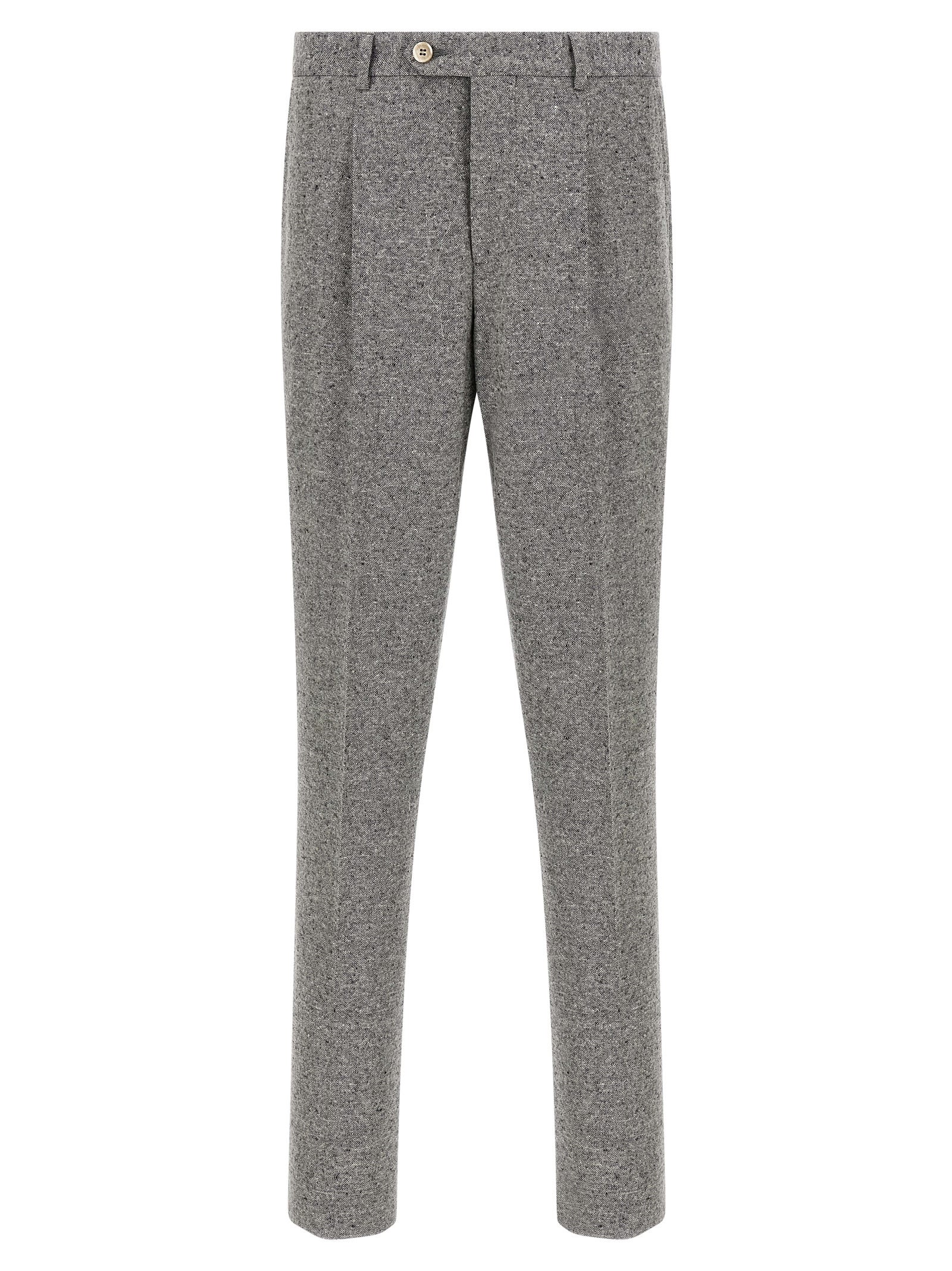 Brunello Cucinelli Tailored Suit Set Double-breasted Jacket In Gray