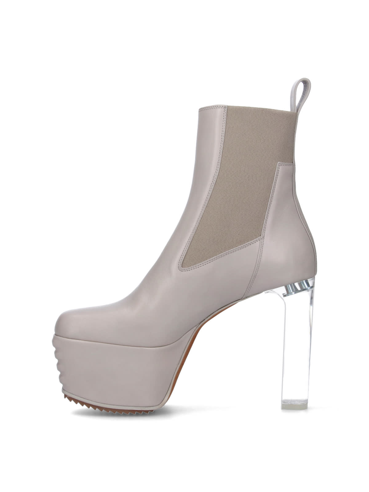 Shop Rick Owens Grill Beatle Platform Boots In Taupe
