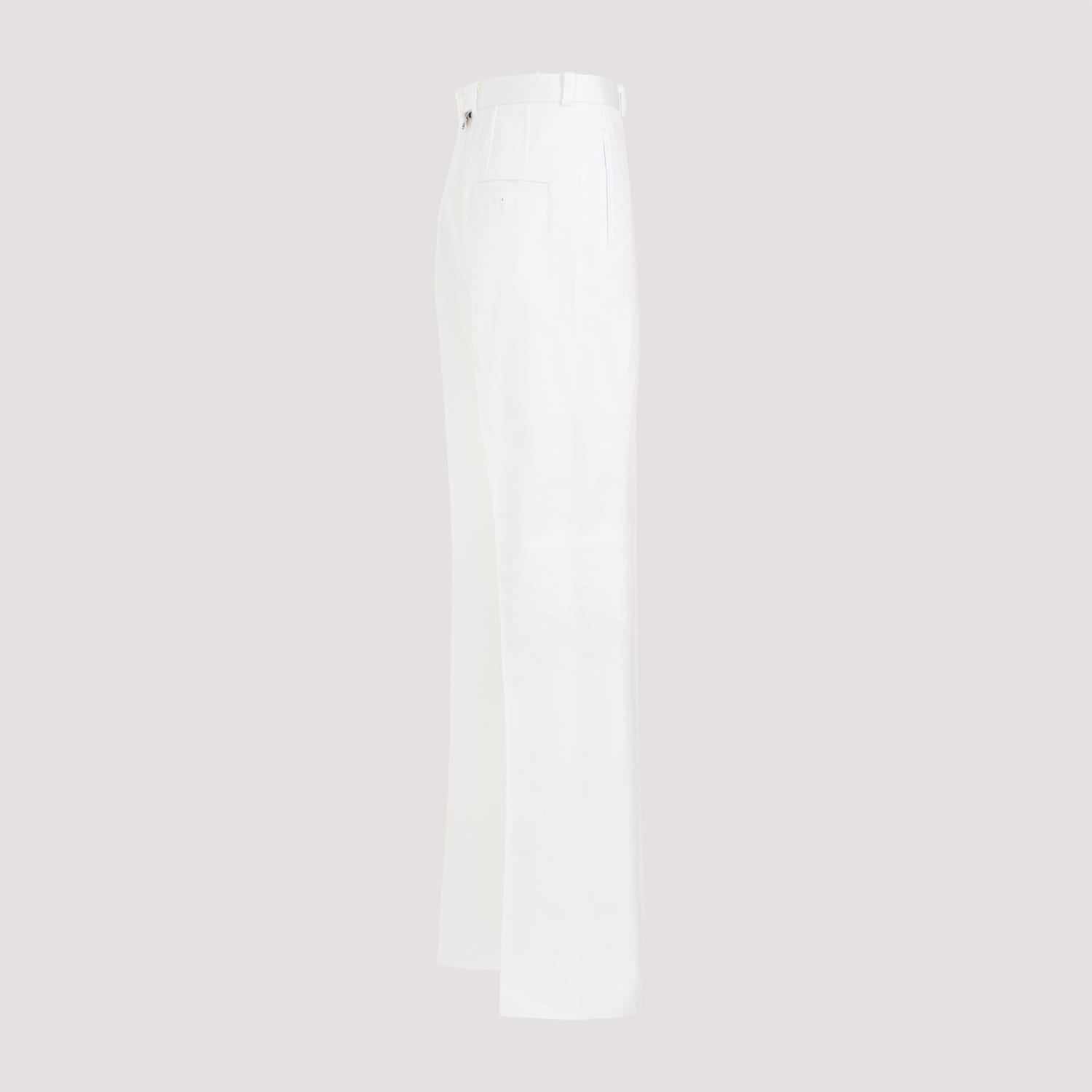 Shop Thom Browne Straight Leg Chino Pants In White