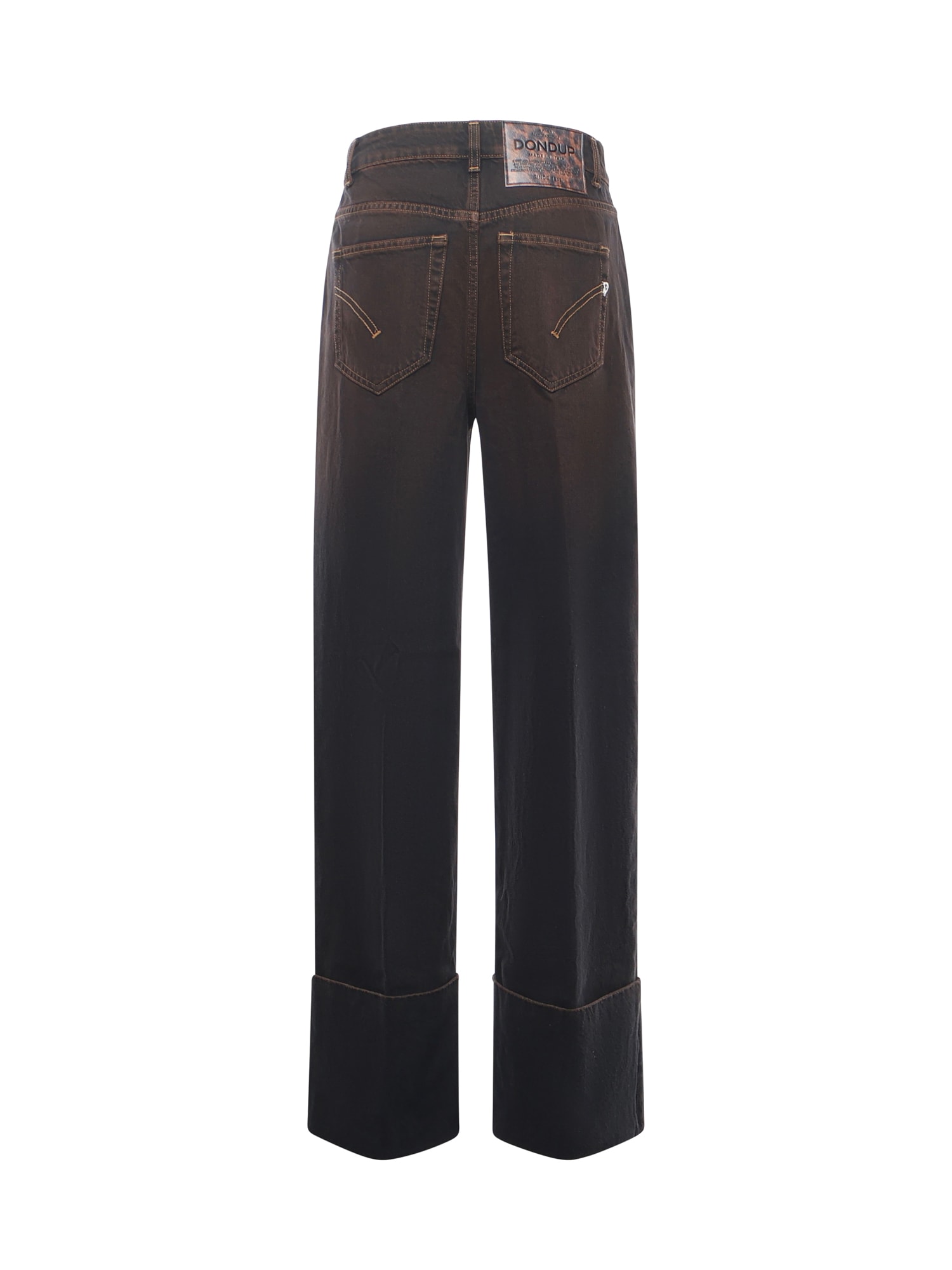 Dondup Beatrix Cuffed Jeans In Brown