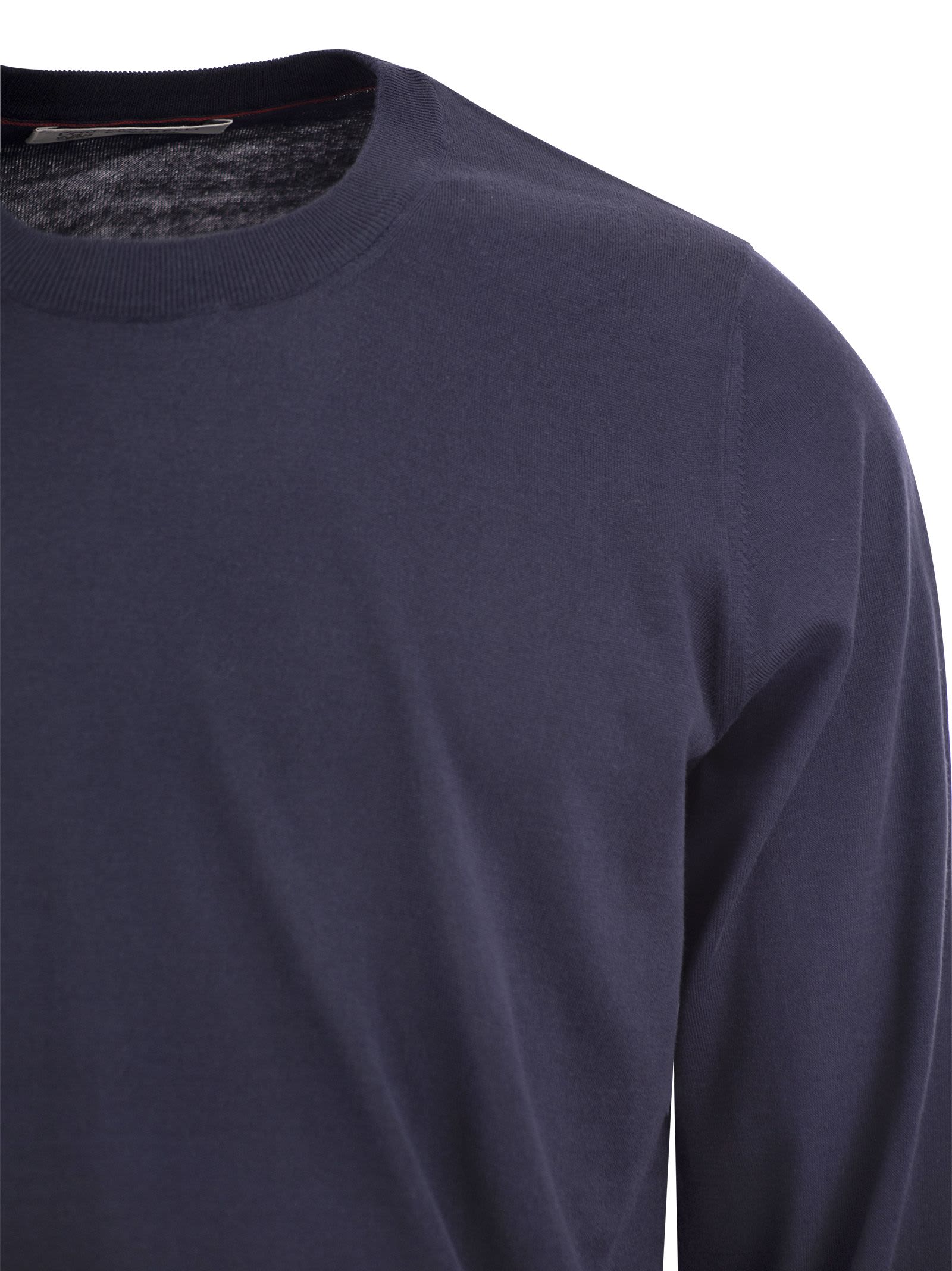 Shop Brunello Cucinelli Lightweight Cotton Jersey In Navy