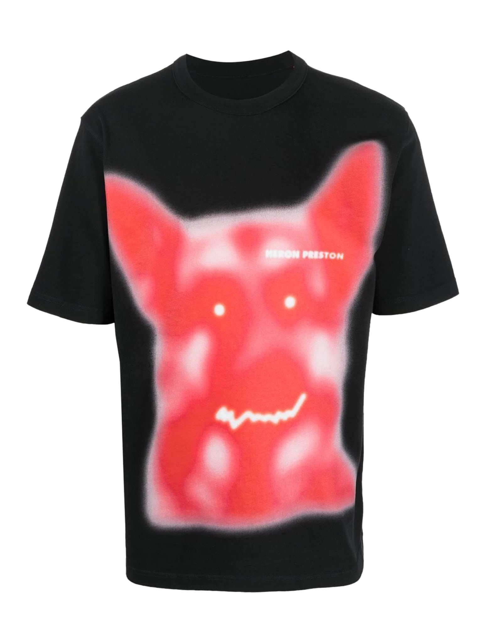 Heron Preston Beware Of Dog Printed T-shirt In Black Red