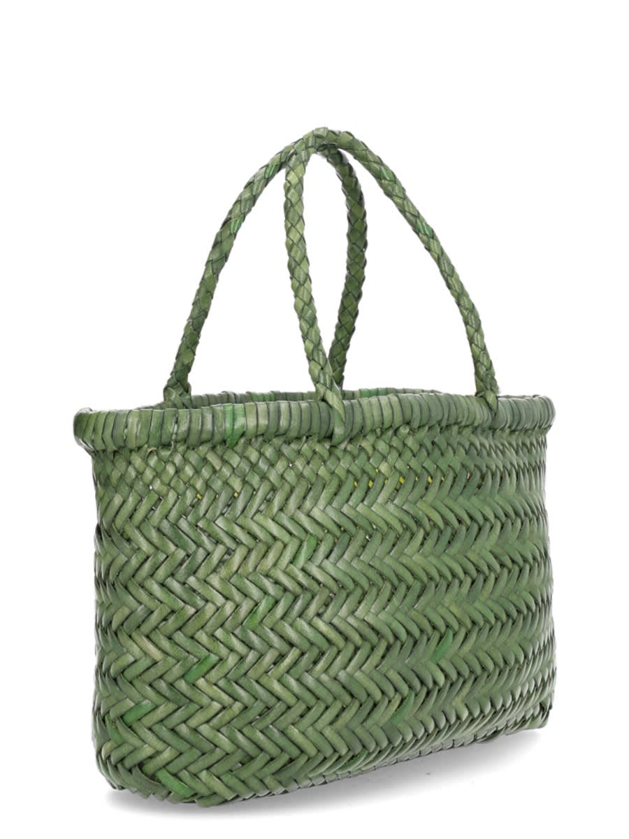 Dragon Diffusion Woven Tote Bag Dual Handles In Green