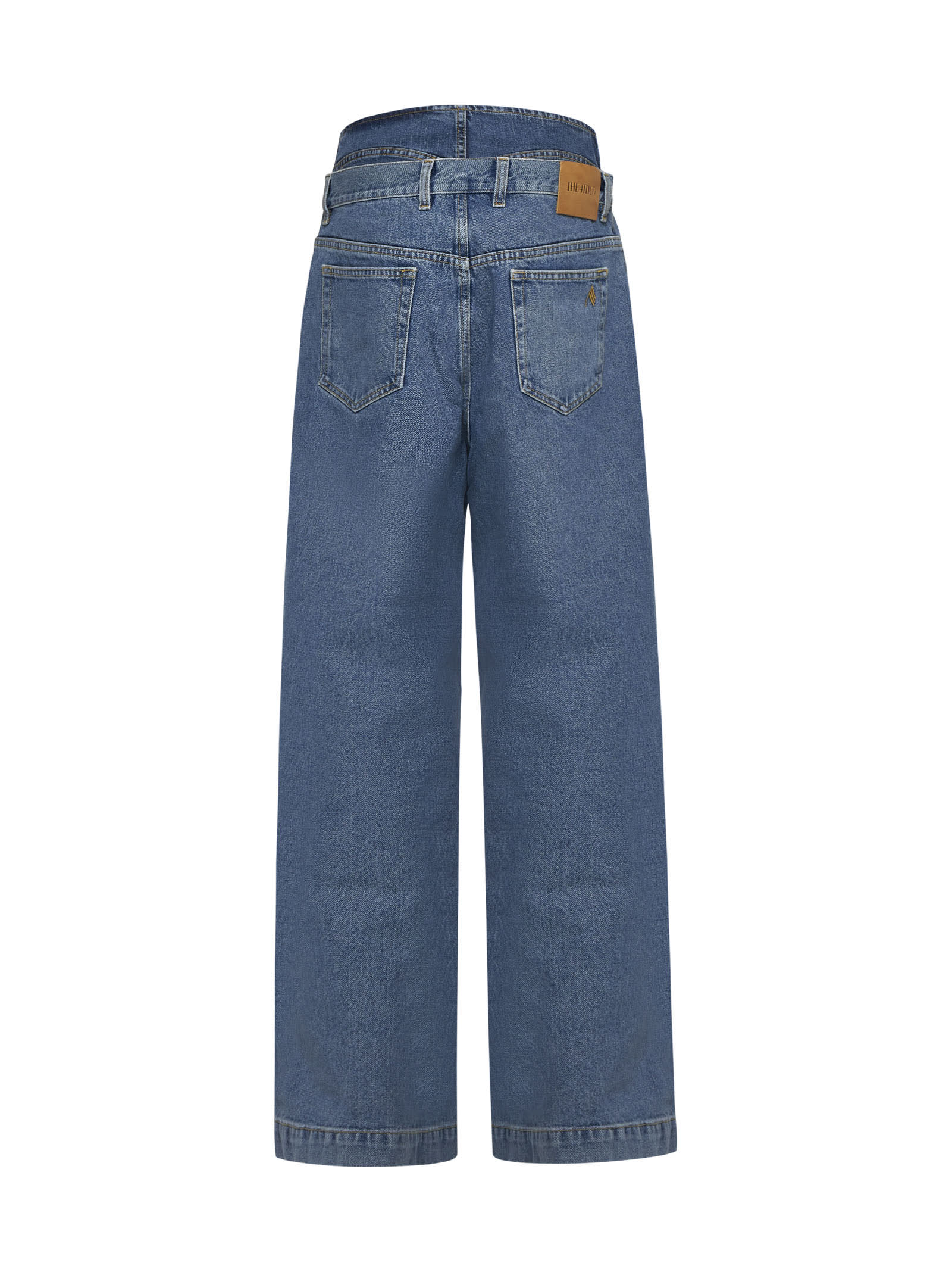 Shop Attico Jeans In Light Blue Denim