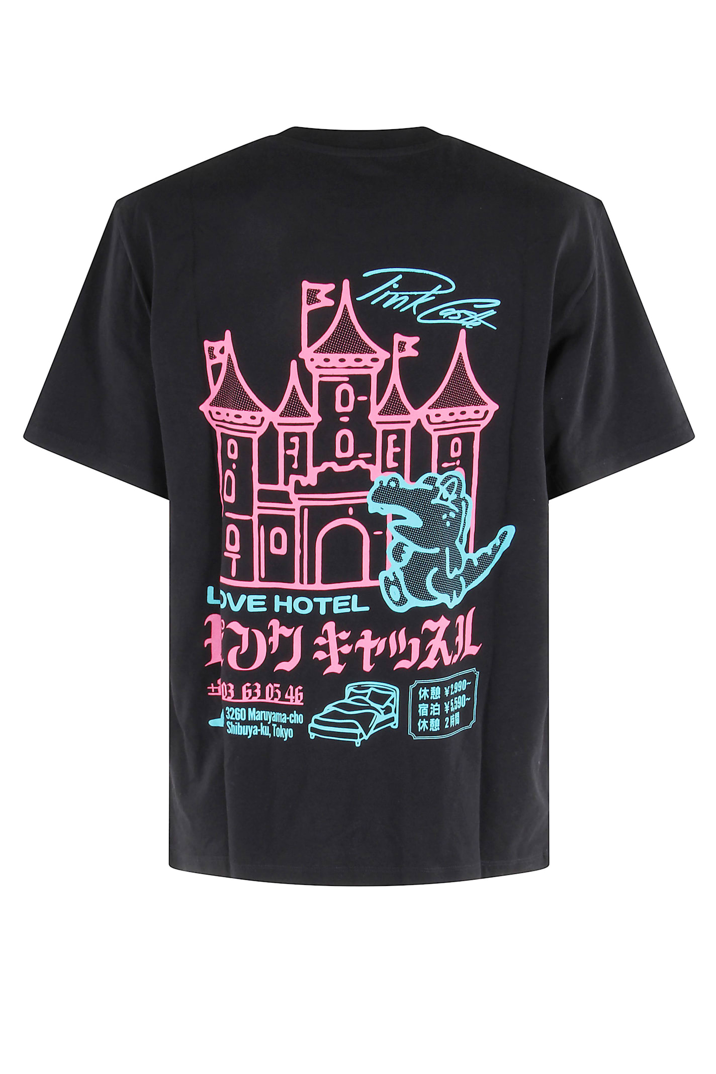 Edwin Pink Castle Ts In Black