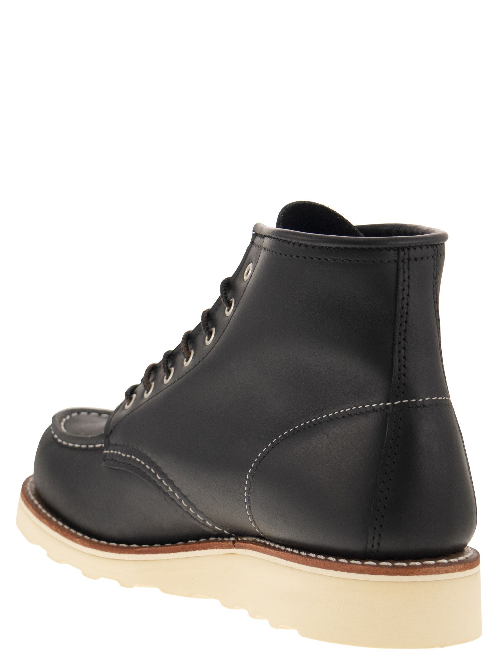 Shop Red Wing Classic Moc - Leather Ankle Boot In Black