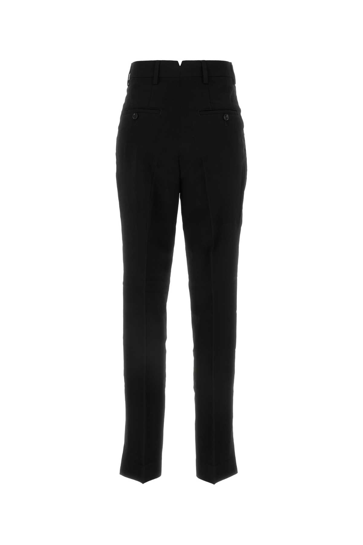 Shop Ami Alexandre Mattiussi Black Wool Pant