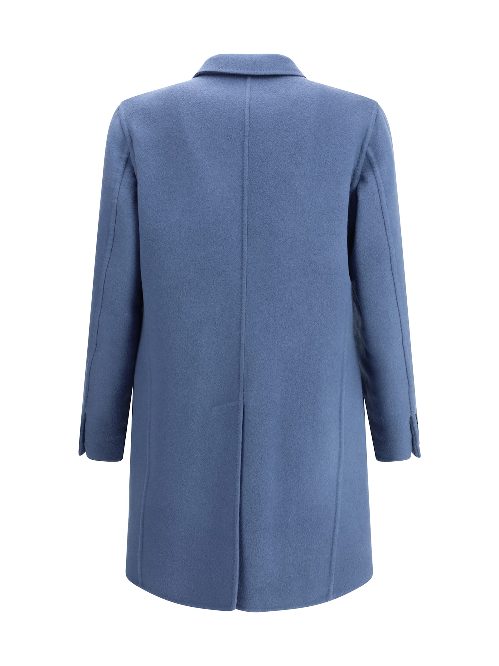 Brioni Wool-cashmere Blend Coat In Blue