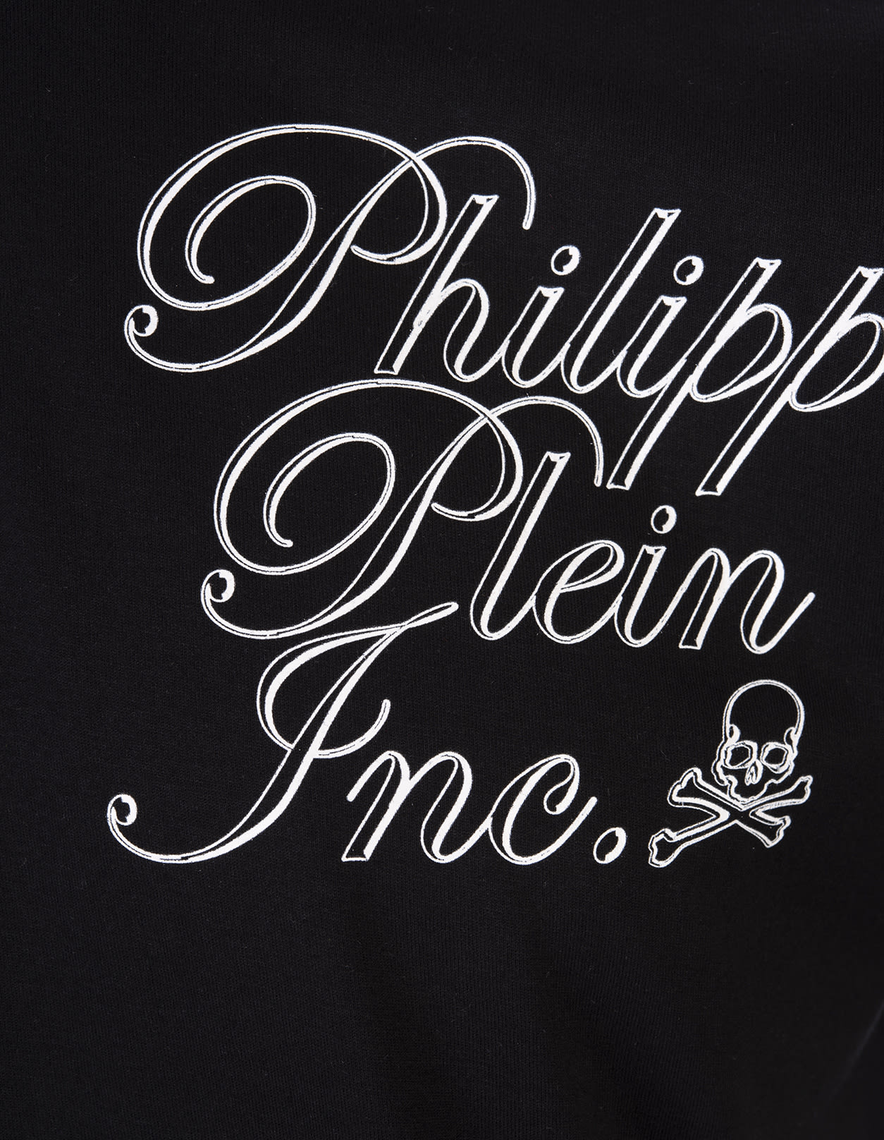 Shop Philipp Plein Black T-shirt With  Tm Print On Front And Back