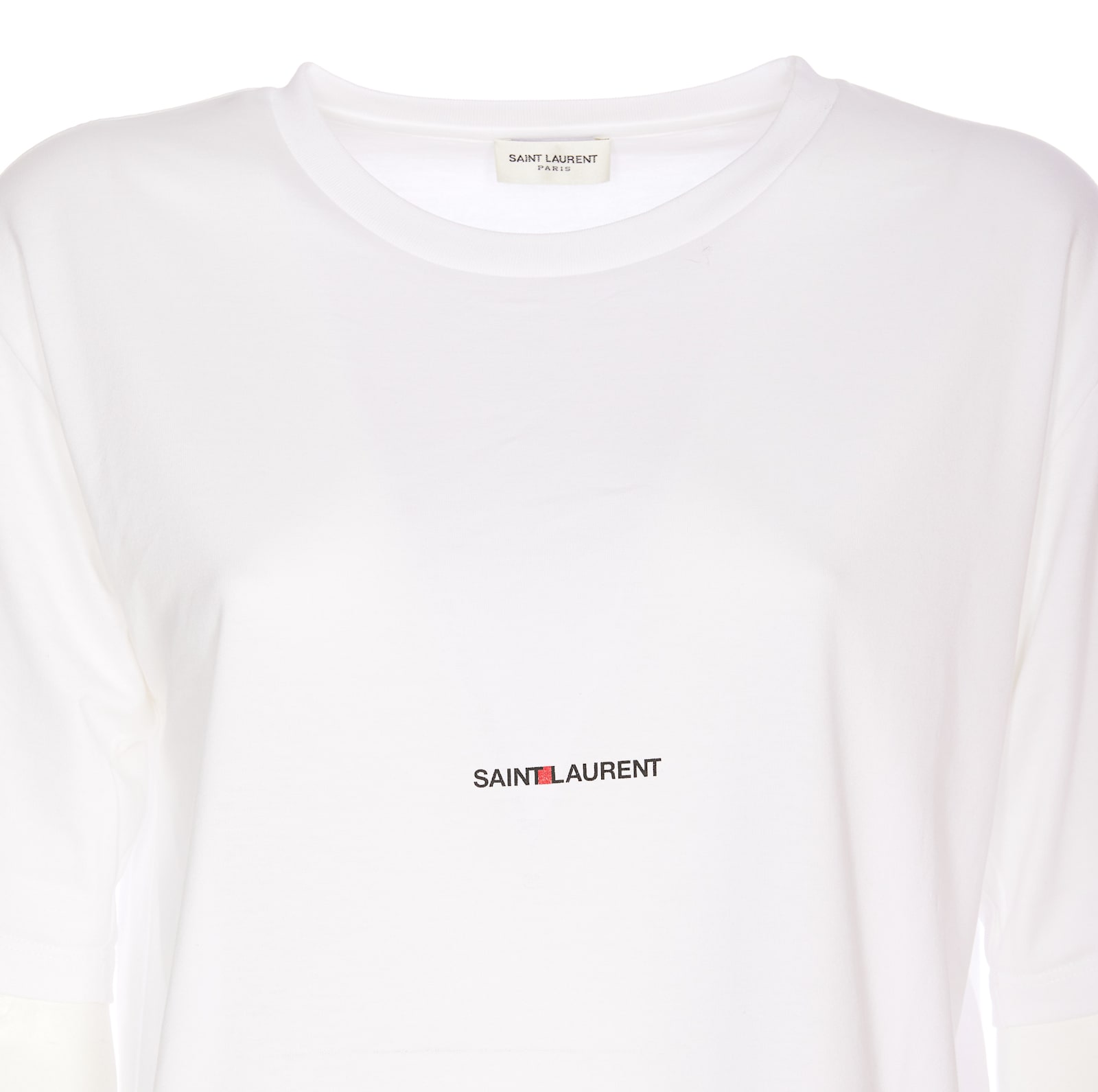 Shop Saint Laurent Rive Gauche T-shirt In White