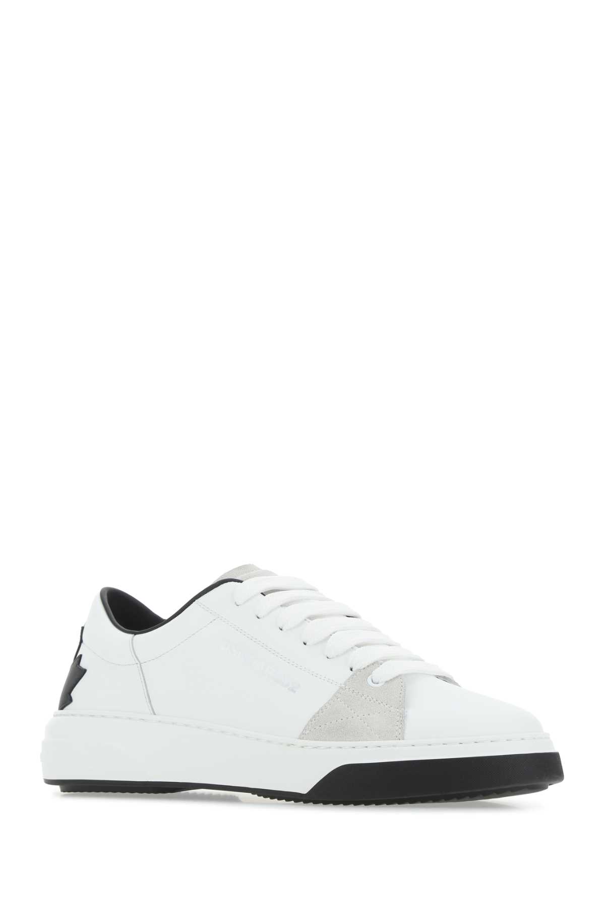 Shop Dsquared2 Two-tone Leather Bumper Sneakers In M072
