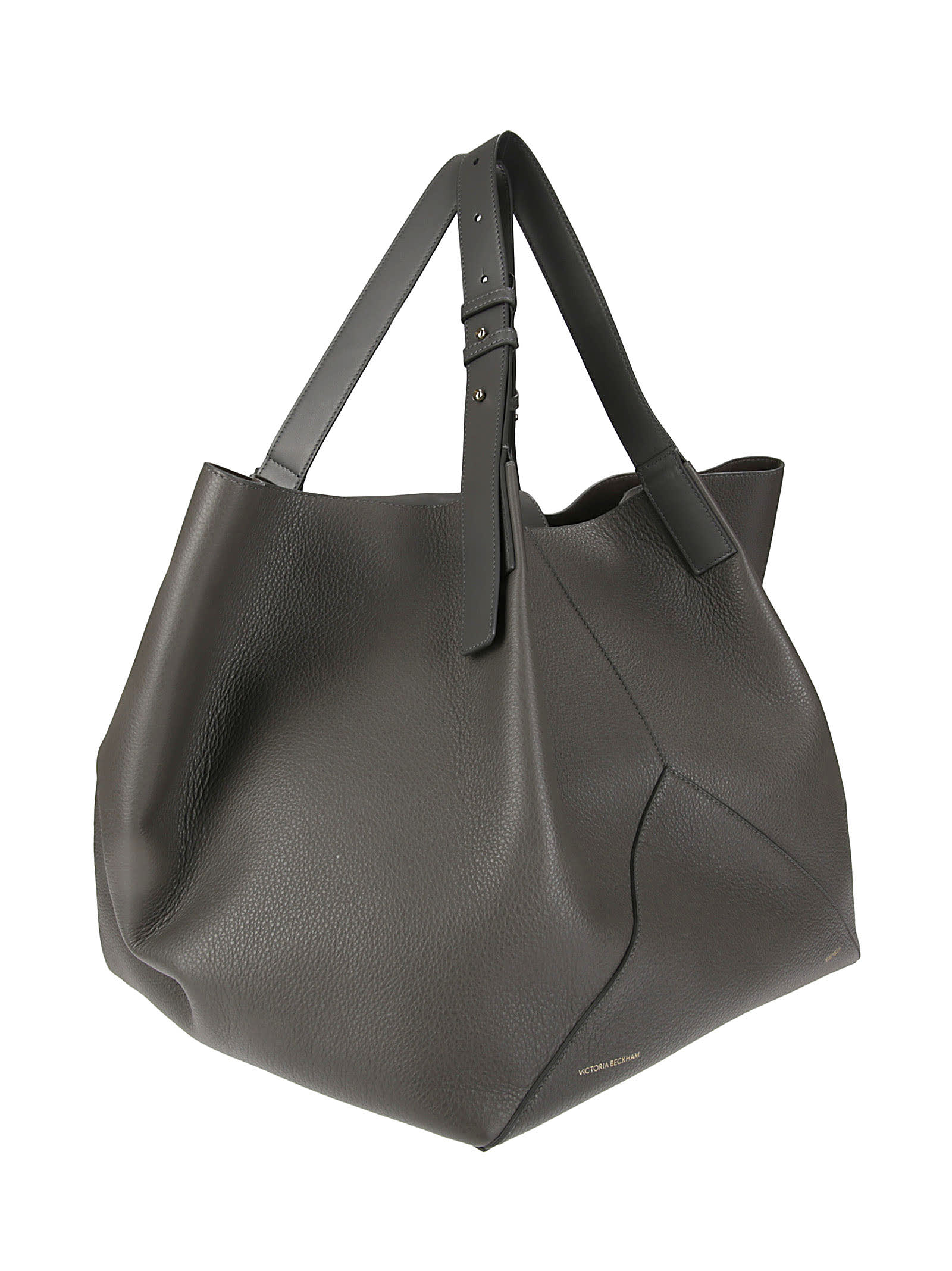 Shop Victoria Beckham The New Medium Tote In Slate Grey