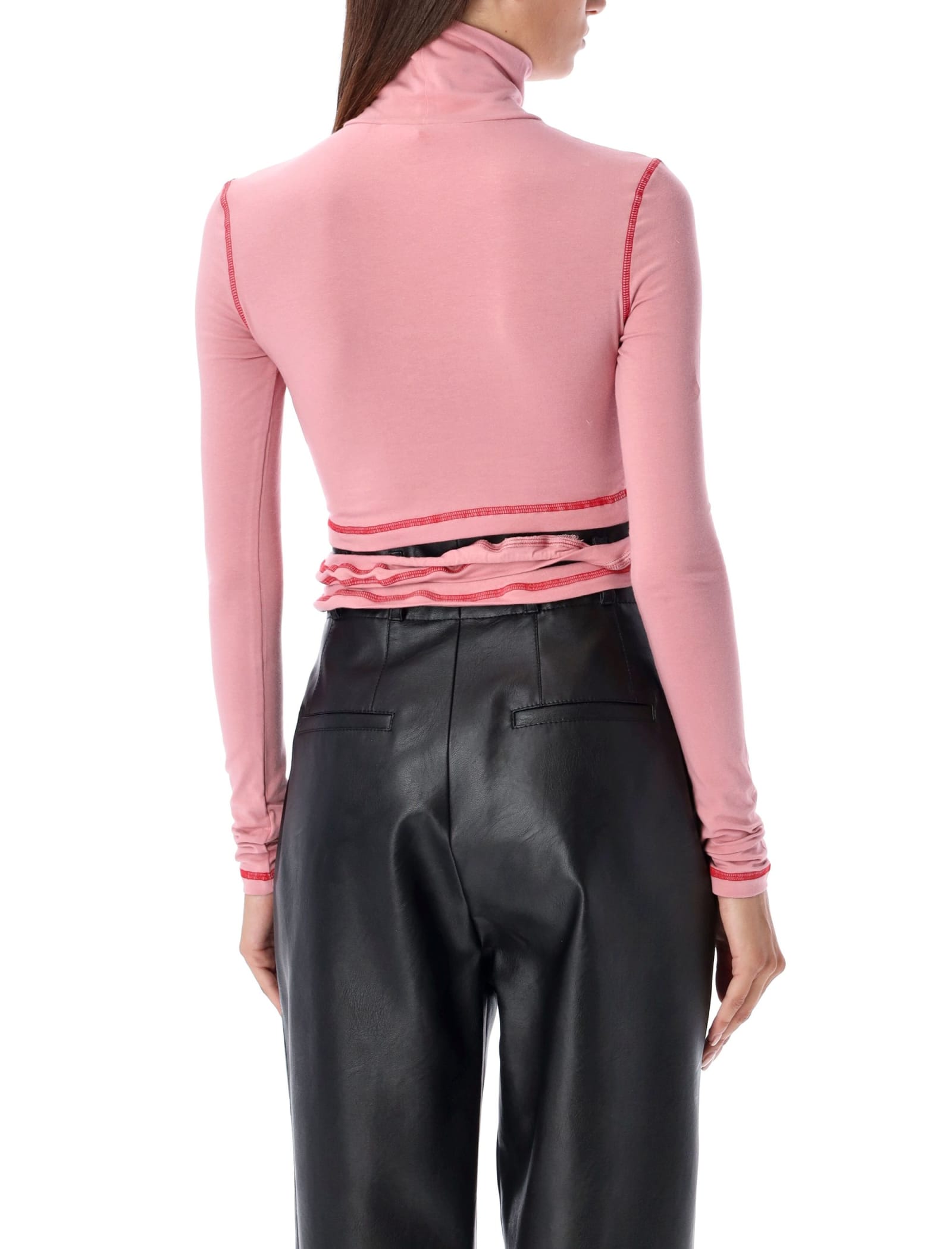 Shop Ottolinger Otto Wrap Top In Pink