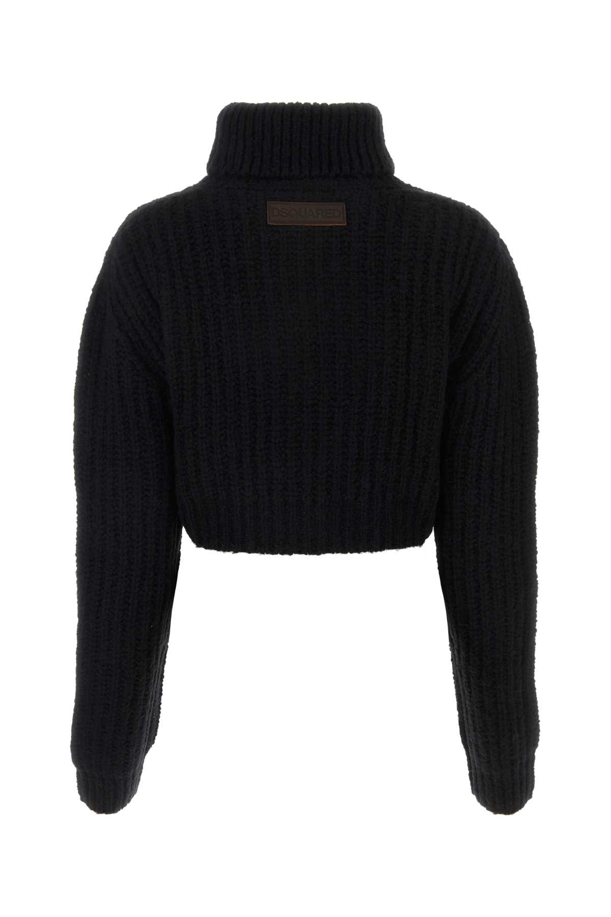 Shop Dsquared2 Black Wool Blend Sweater