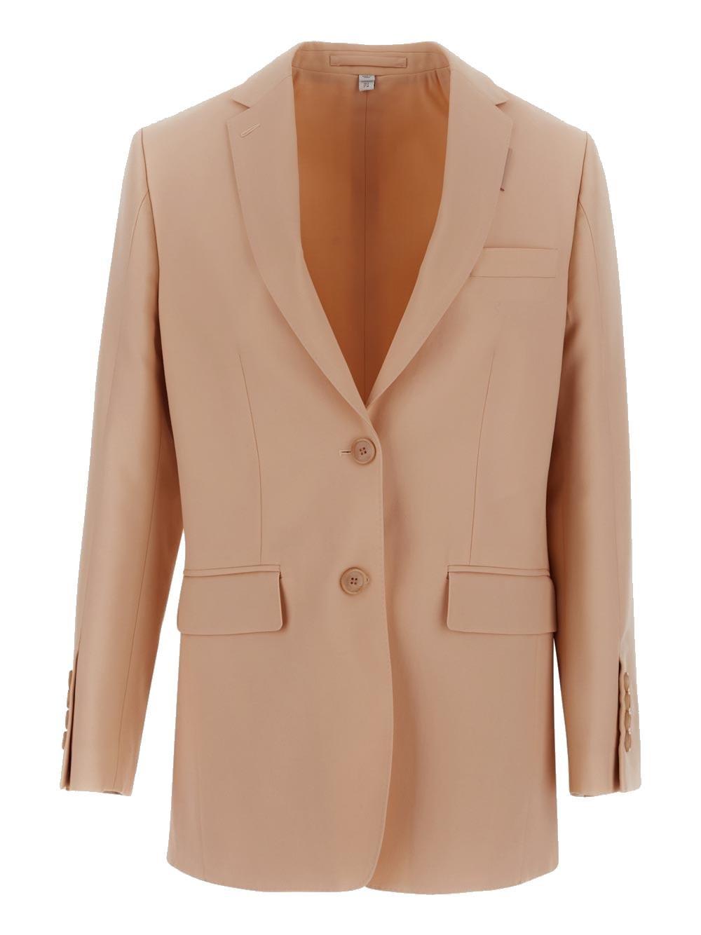 Shop Burberry Oversized Tailored Jacket In Pink