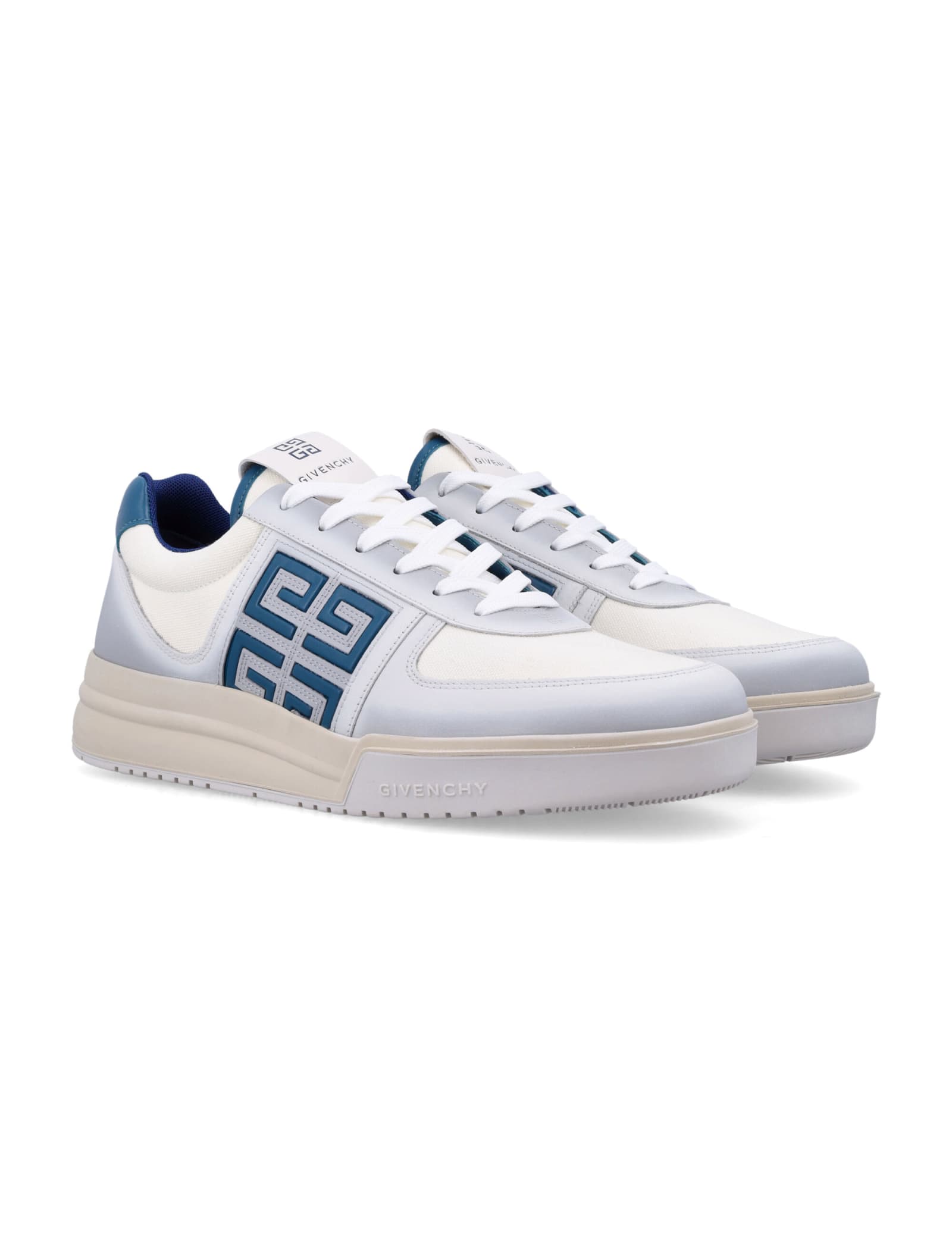 Shop Givenchy G4 Low-top Sneakers In White/blue