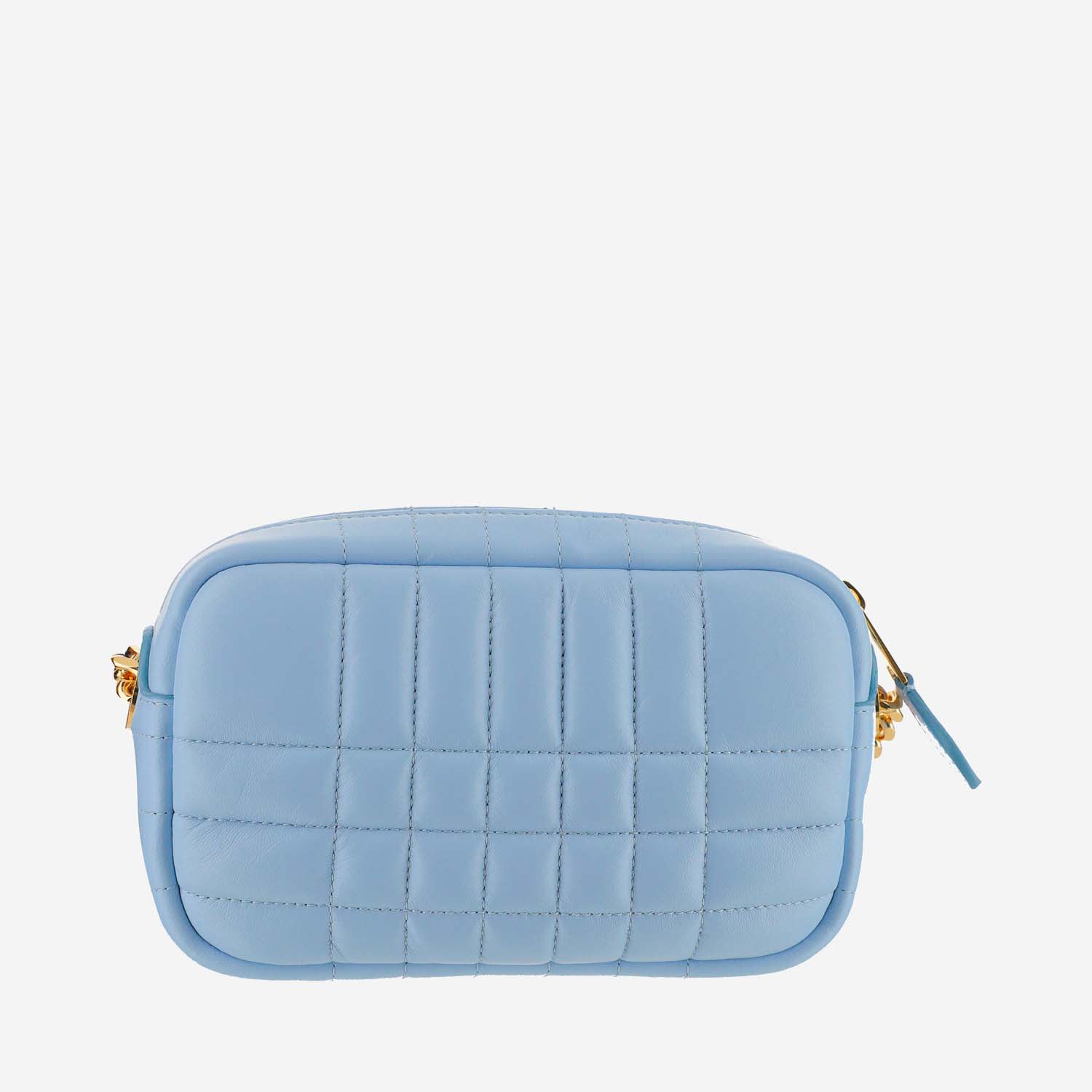 Shop Burberry Lola Mini Quilted Leather Camera Bag In Light Blue